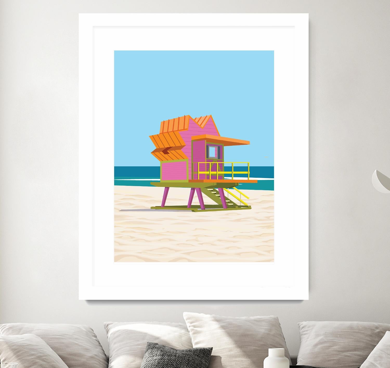 Barbie Villa by ARTIC FRAME STUDIO on GIANT ART - pink costal