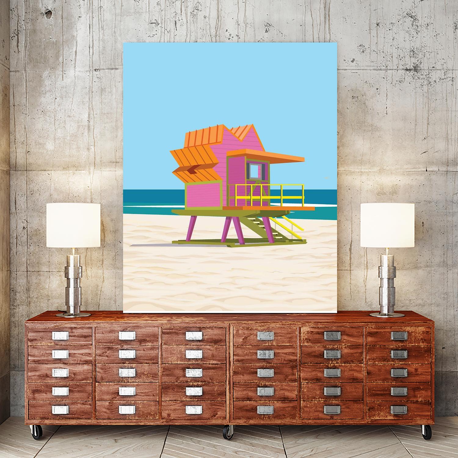 Barbie Villa by ARTIC FRAME STUDIO on GIANT ART - pink costal