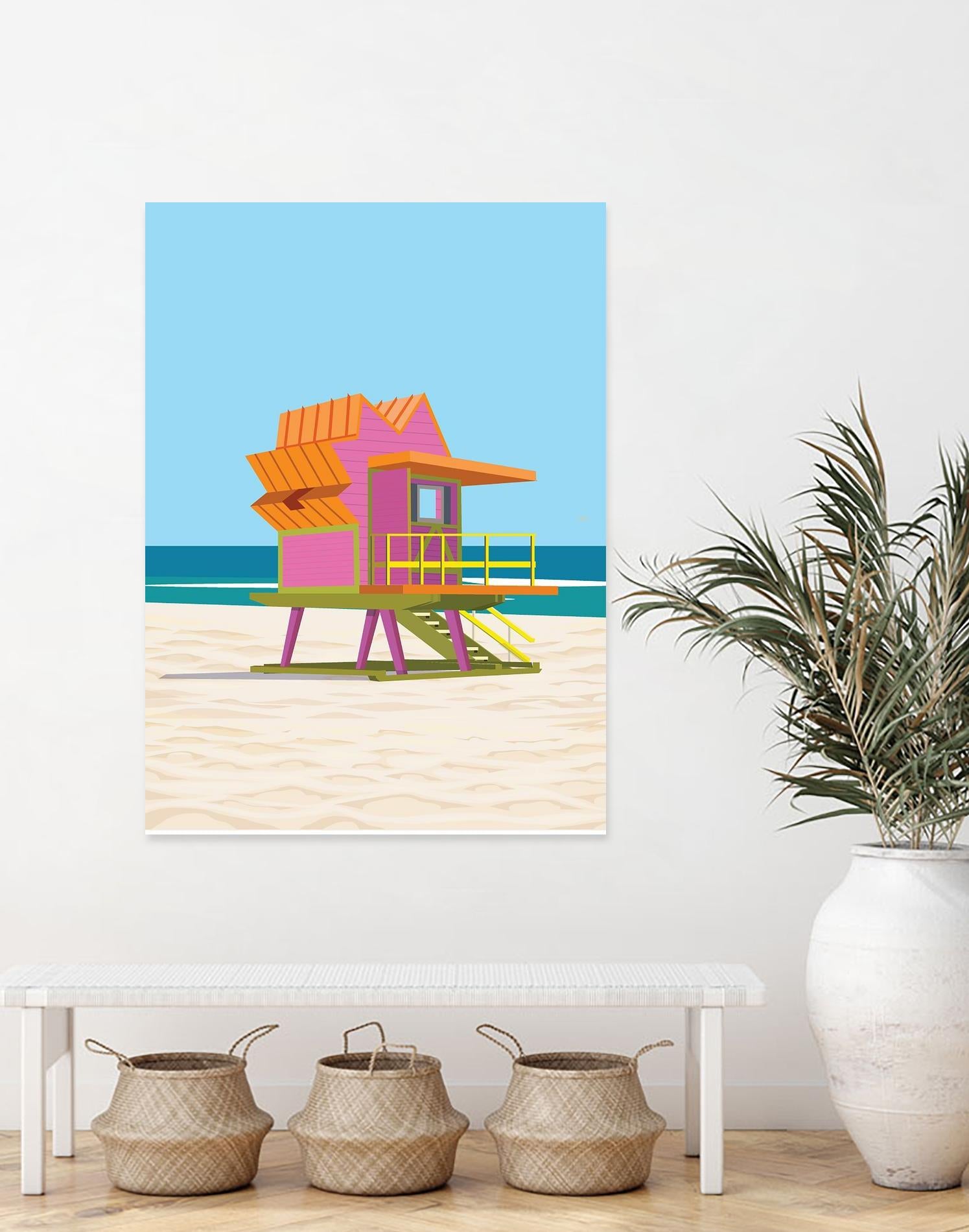 Barbie Villa by ARTIC FRAME STUDIO on GIANT ART - pink costal