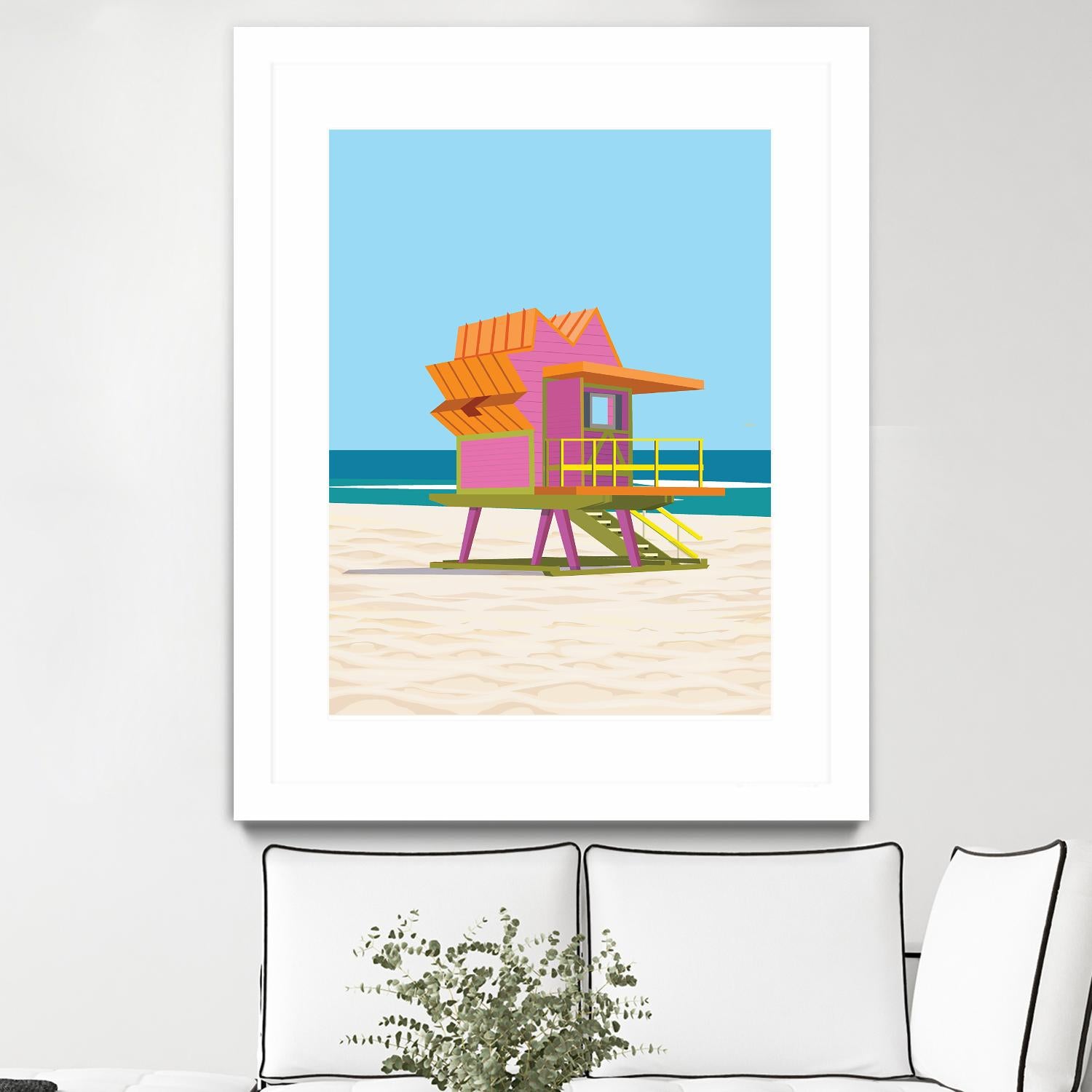 Barbie Villa by ARTIC FRAME STUDIO on GIANT ART - pink costal