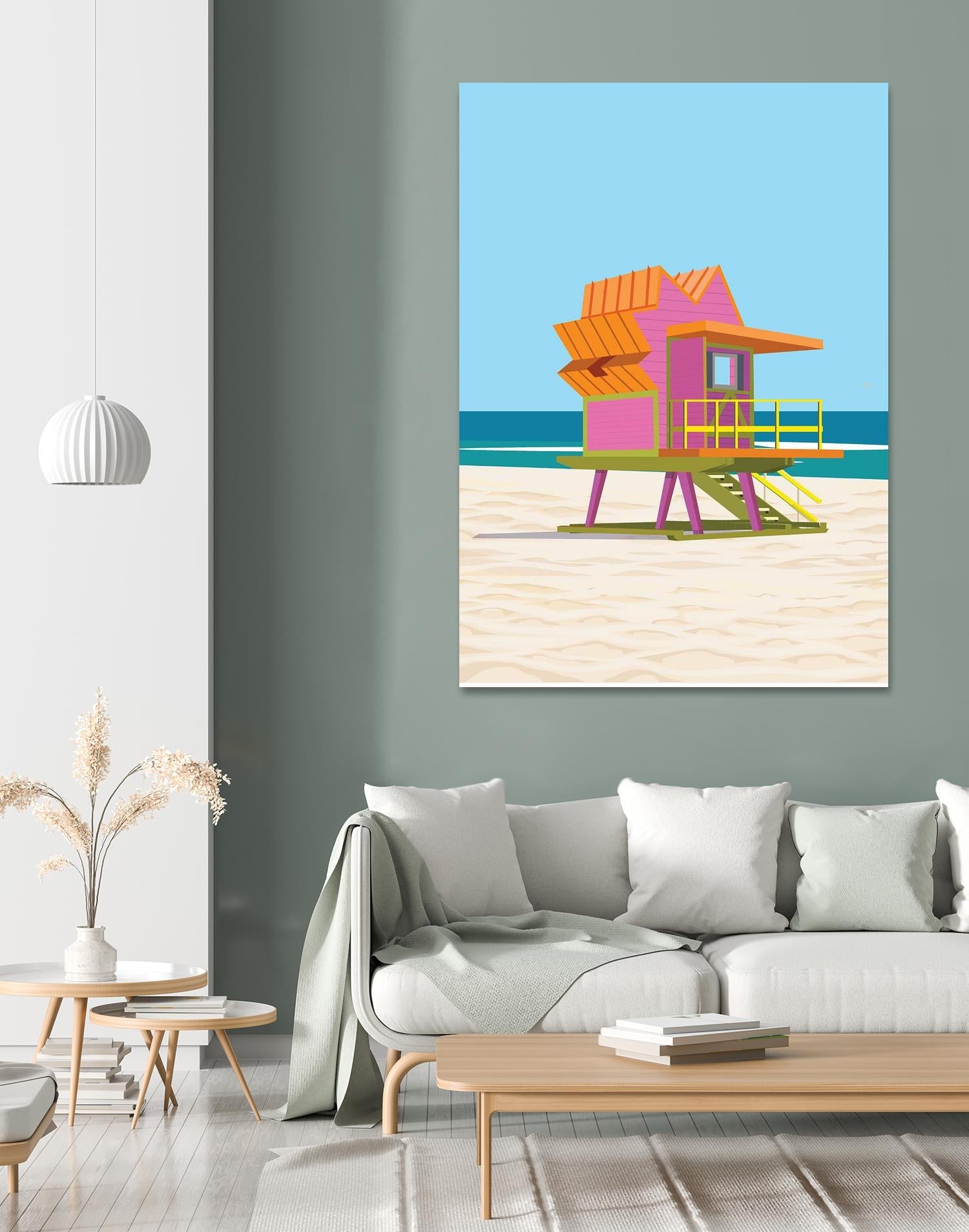 Barbie Villa by ARTIC FRAME STUDIO on GIANT ART - pink costal