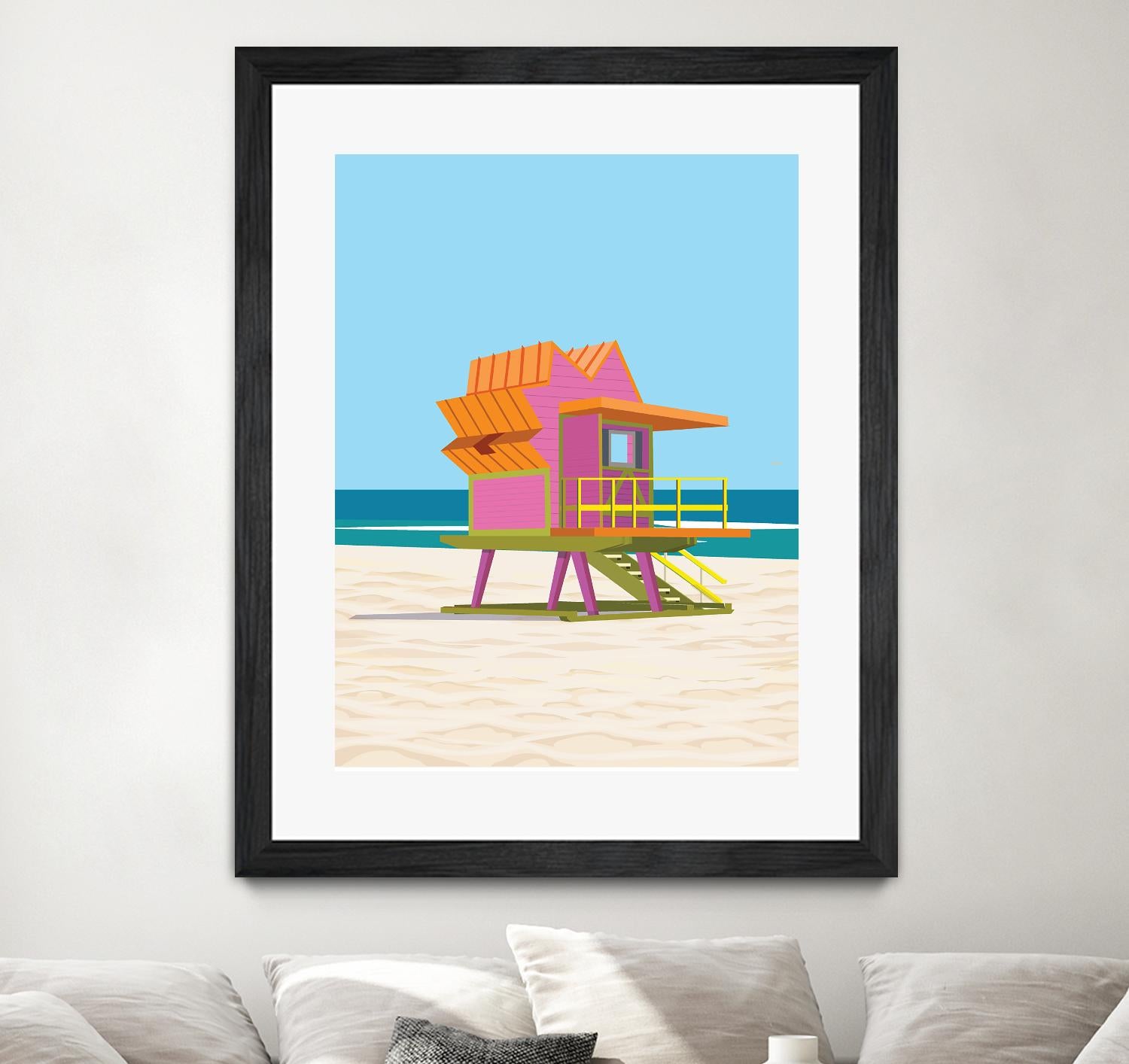 Barbie Villa by ARTIC FRAME STUDIO on GIANT ART - pink costal