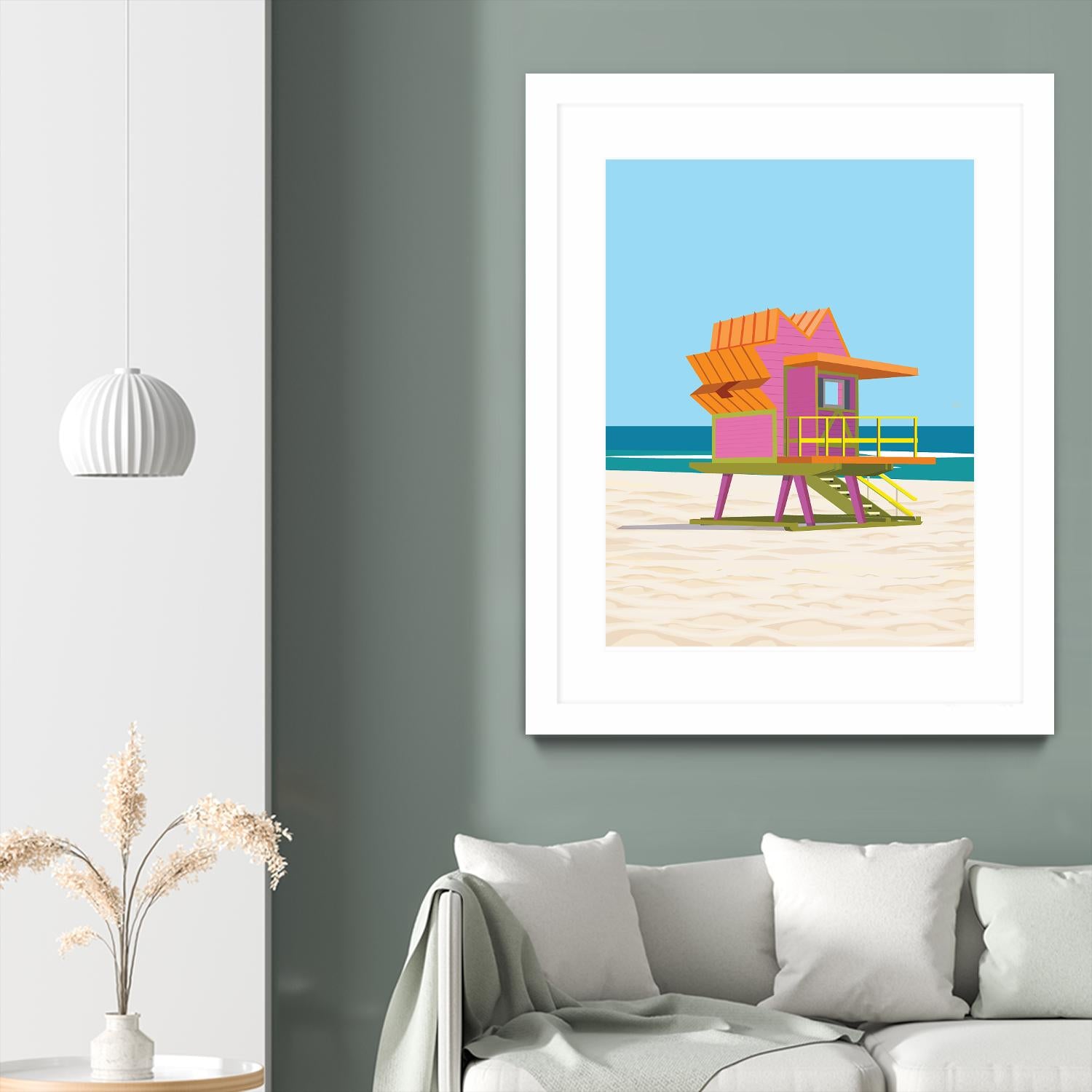 Barbie Villa by ARTIC FRAME STUDIO on GIANT ART - pink costal