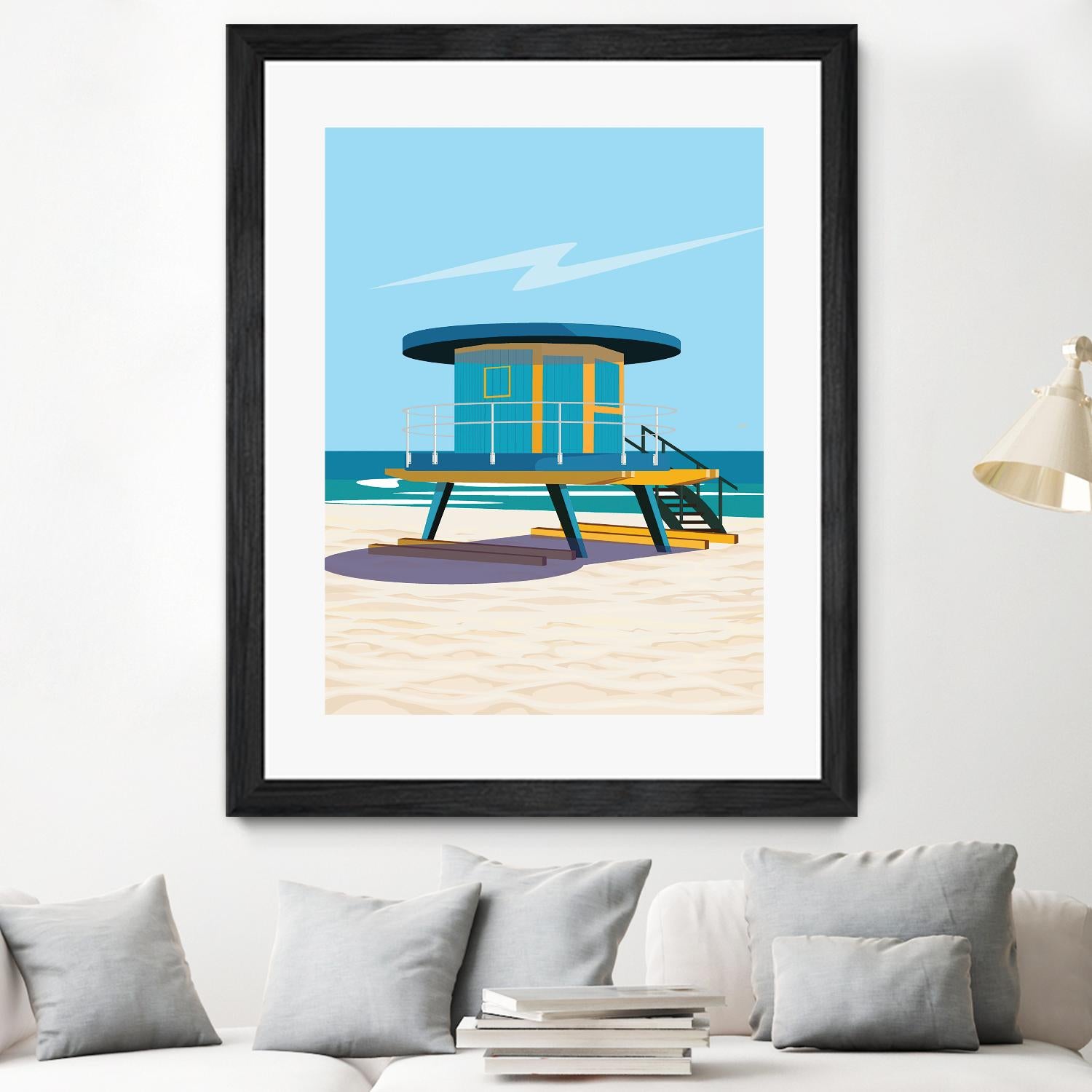 Hal's Villa by ARTIC FRAME STUDIO on GIANT ART - beige costal