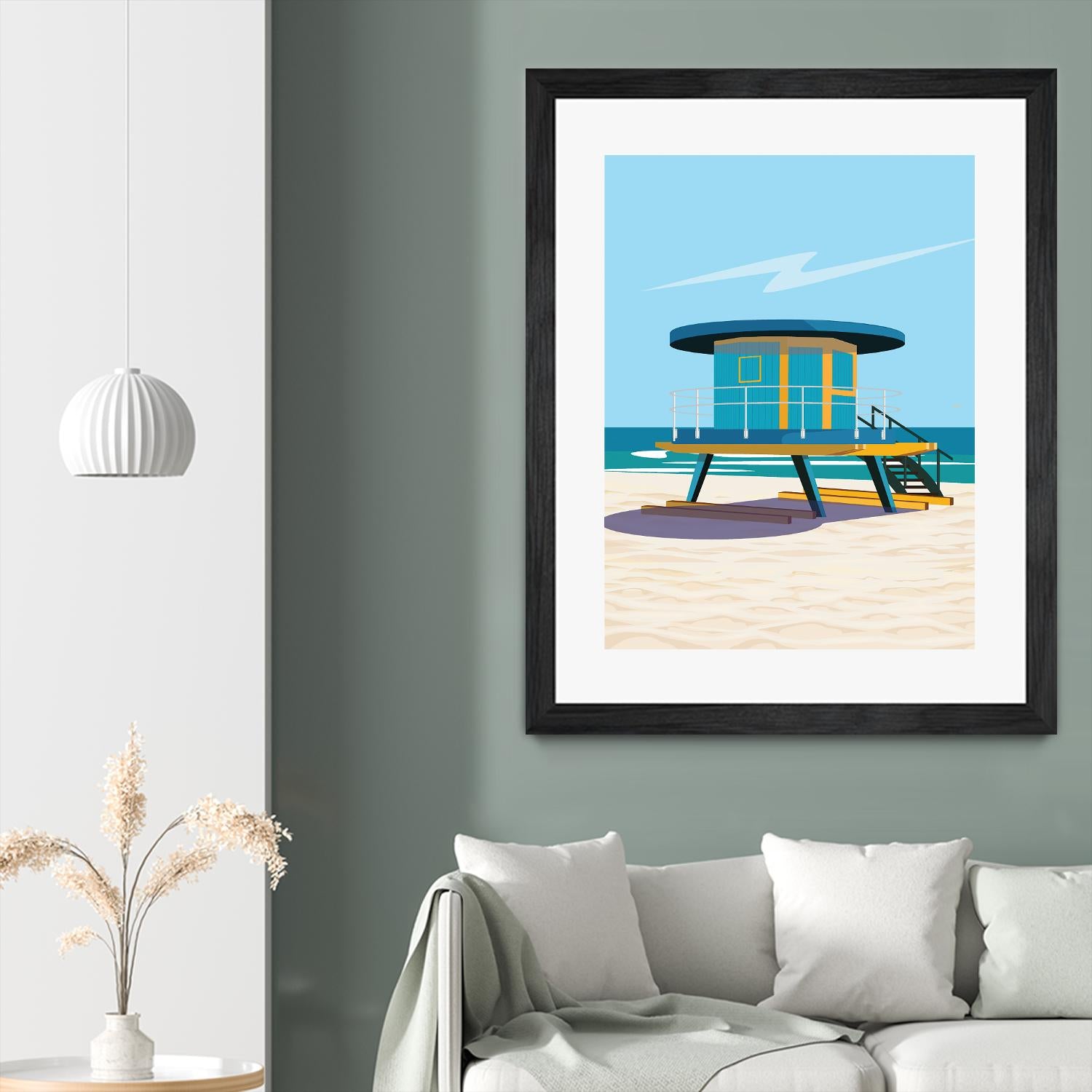 Hal's Villa by ARTIC FRAME STUDIO on GIANT ART - beige costal