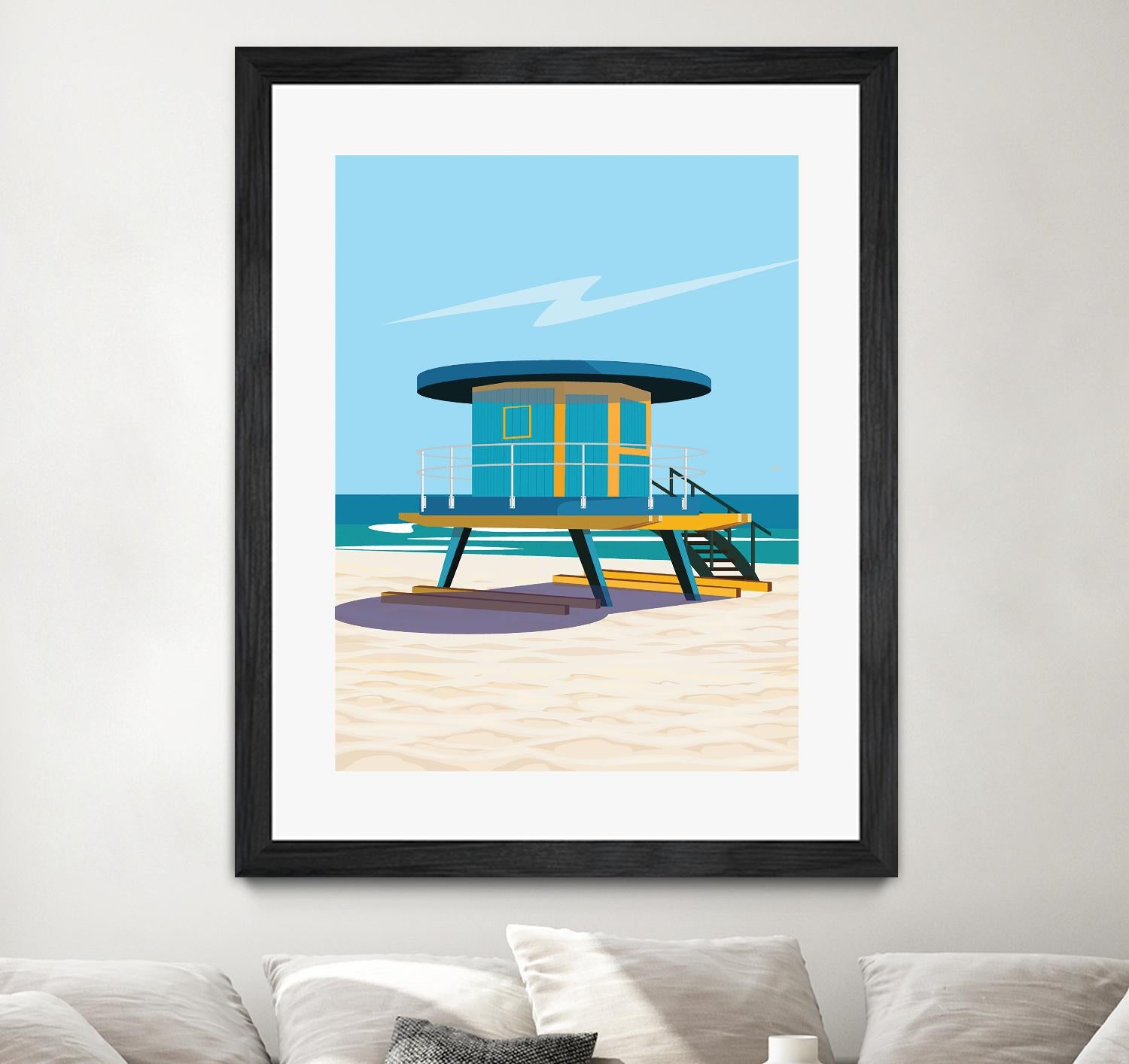 Hal's Villa by ARTIC FRAME STUDIO on GIANT ART - beige costal