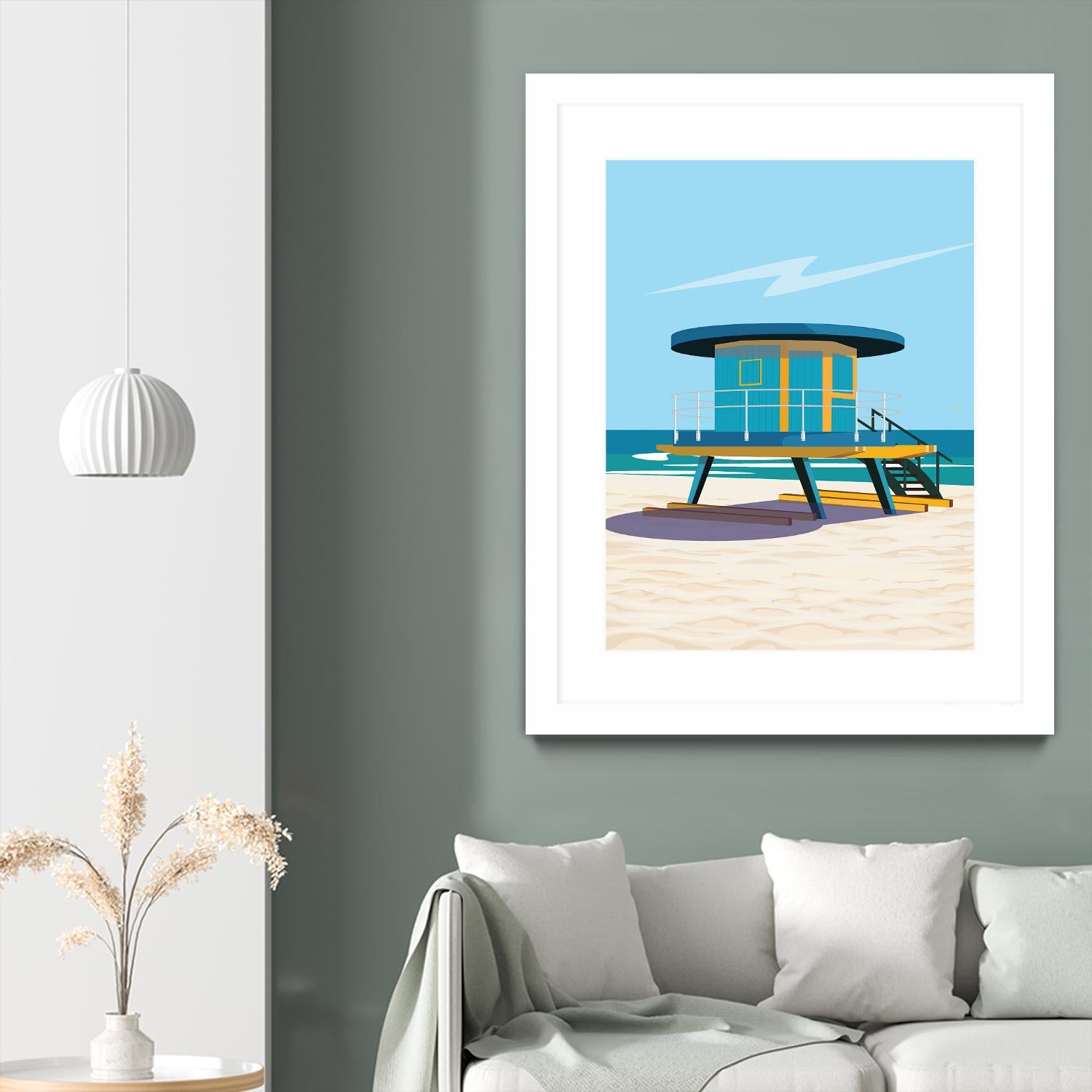 Hal's Villa by ARTIC FRAME STUDIO on GIANT ART - beige costal