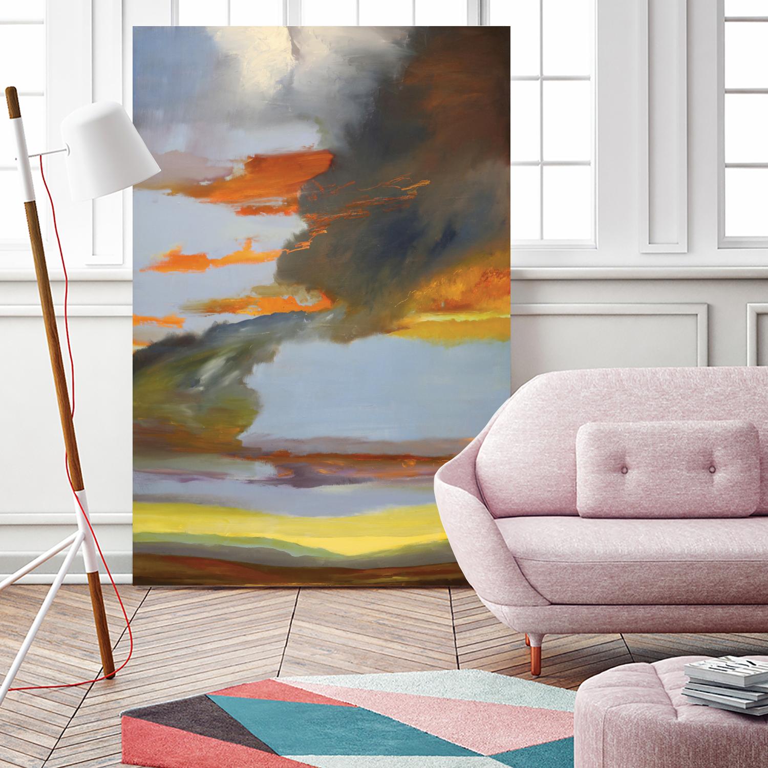 Sunset Path by Judith D'Agostino on GIANT ART - orange landscape