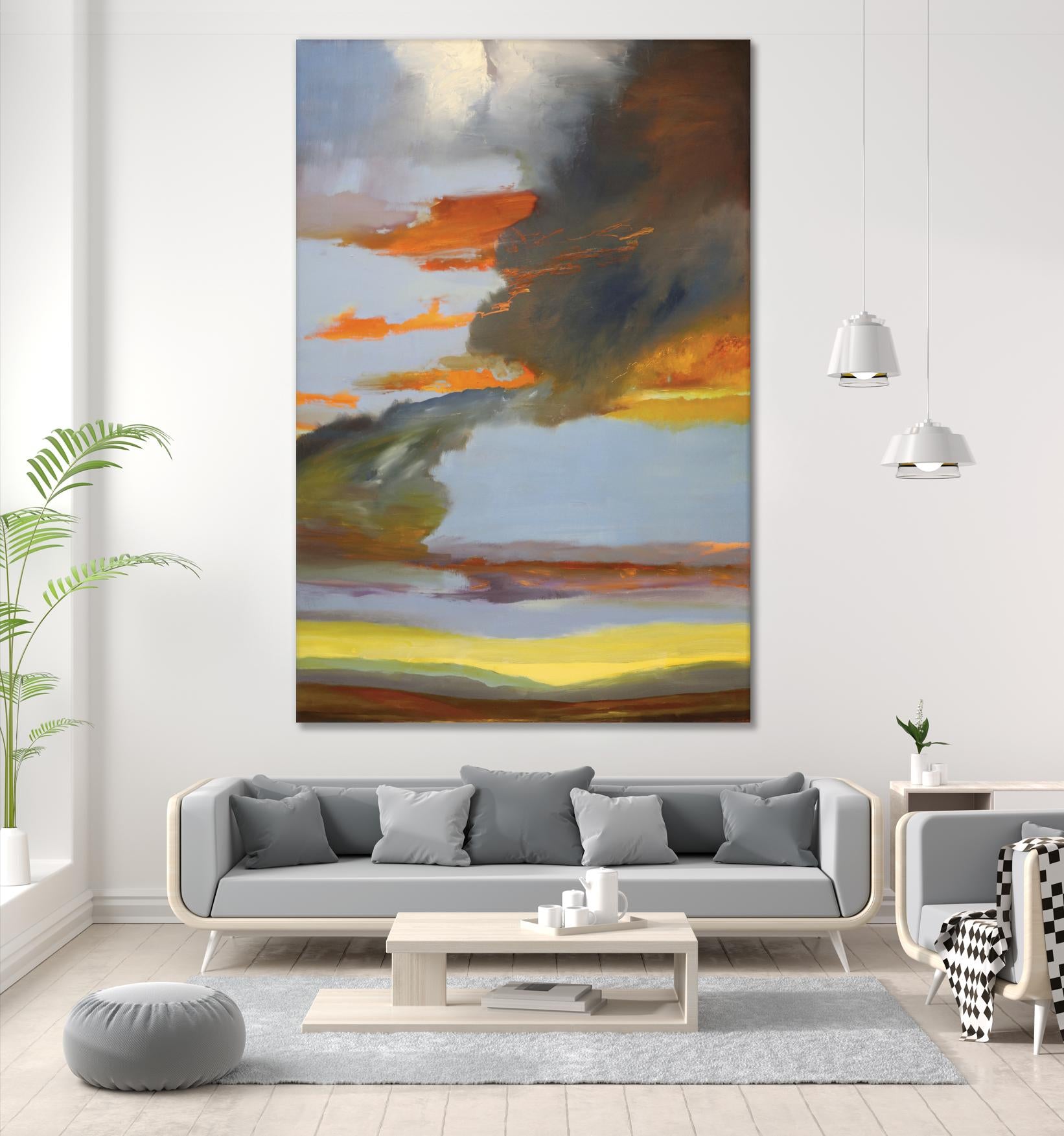 Sunset Path by Judith D'Agostino on GIANT ART - orange landscape