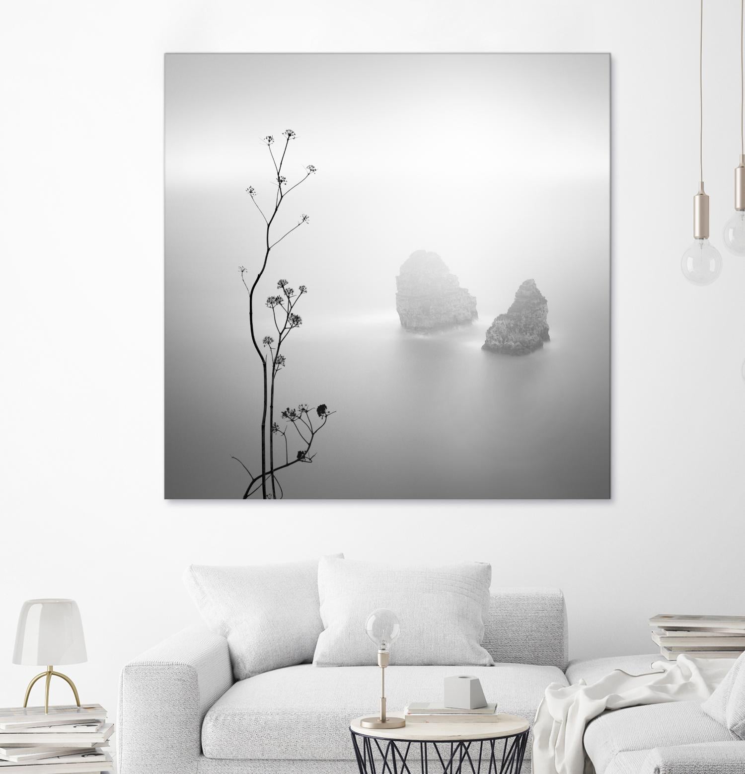 Misty Rocks by Alexandre Manuel on GIANT ART - grey landscape