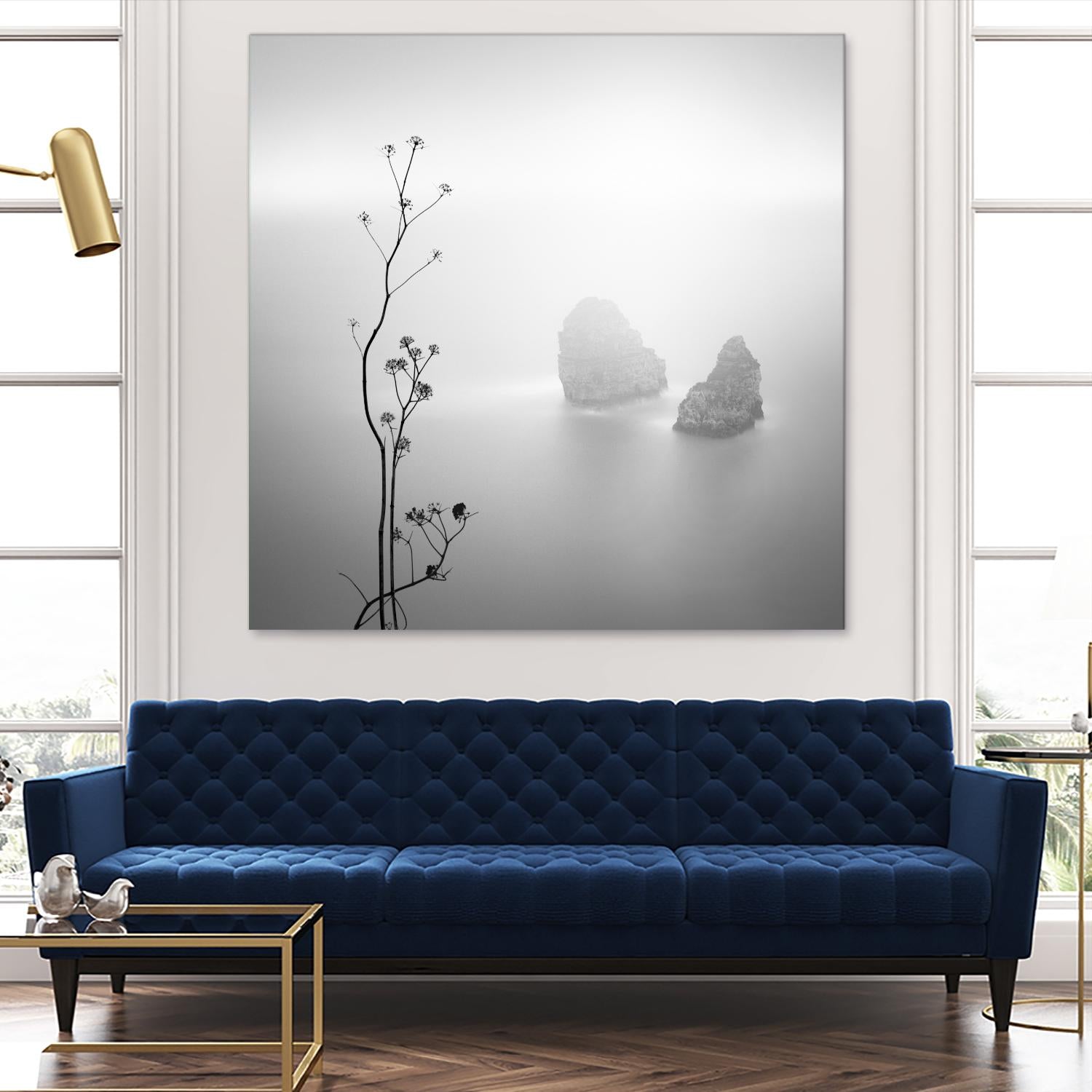 Misty Rocks by Alexandre Manuel on GIANT ART - grey landscape