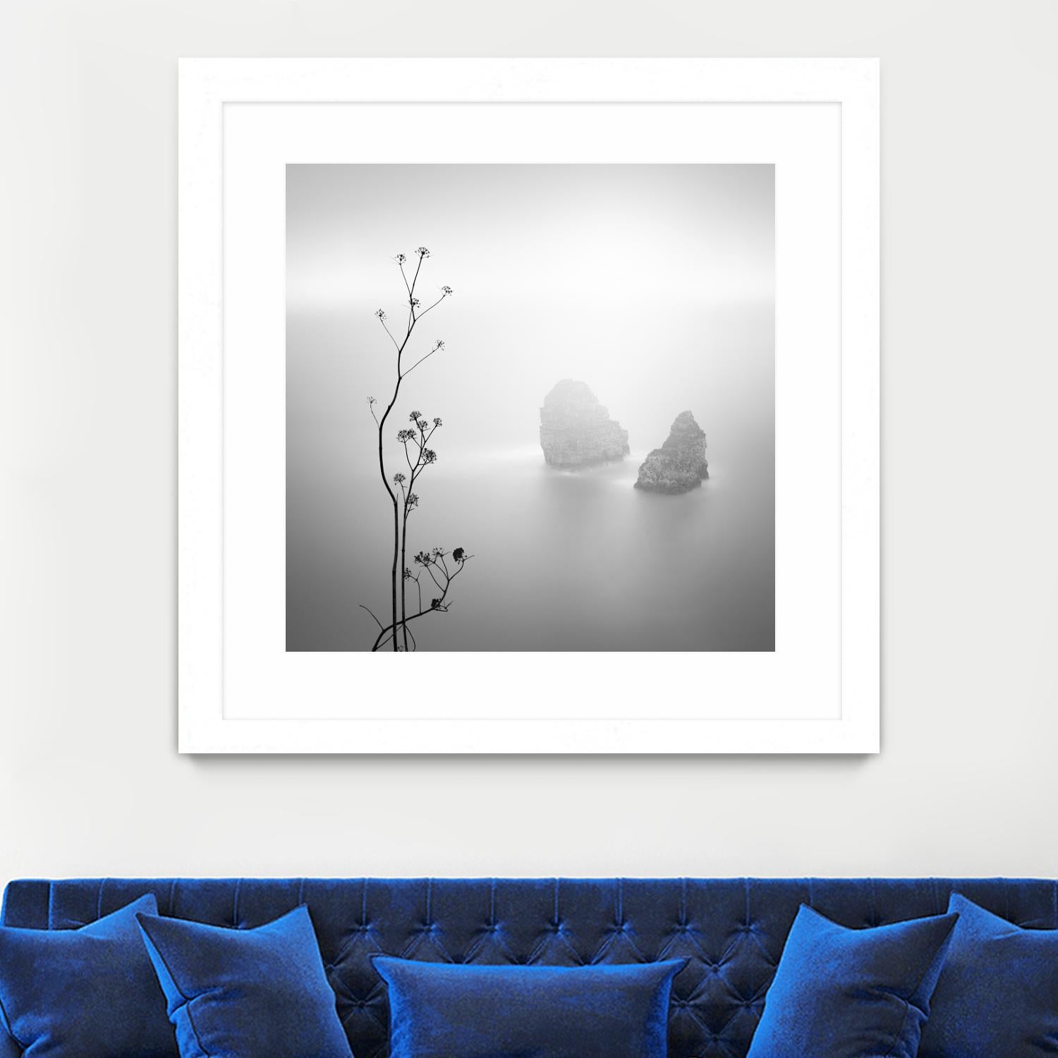 Misty Rocks by Alexandre Manuel on GIANT ART - grey landscape