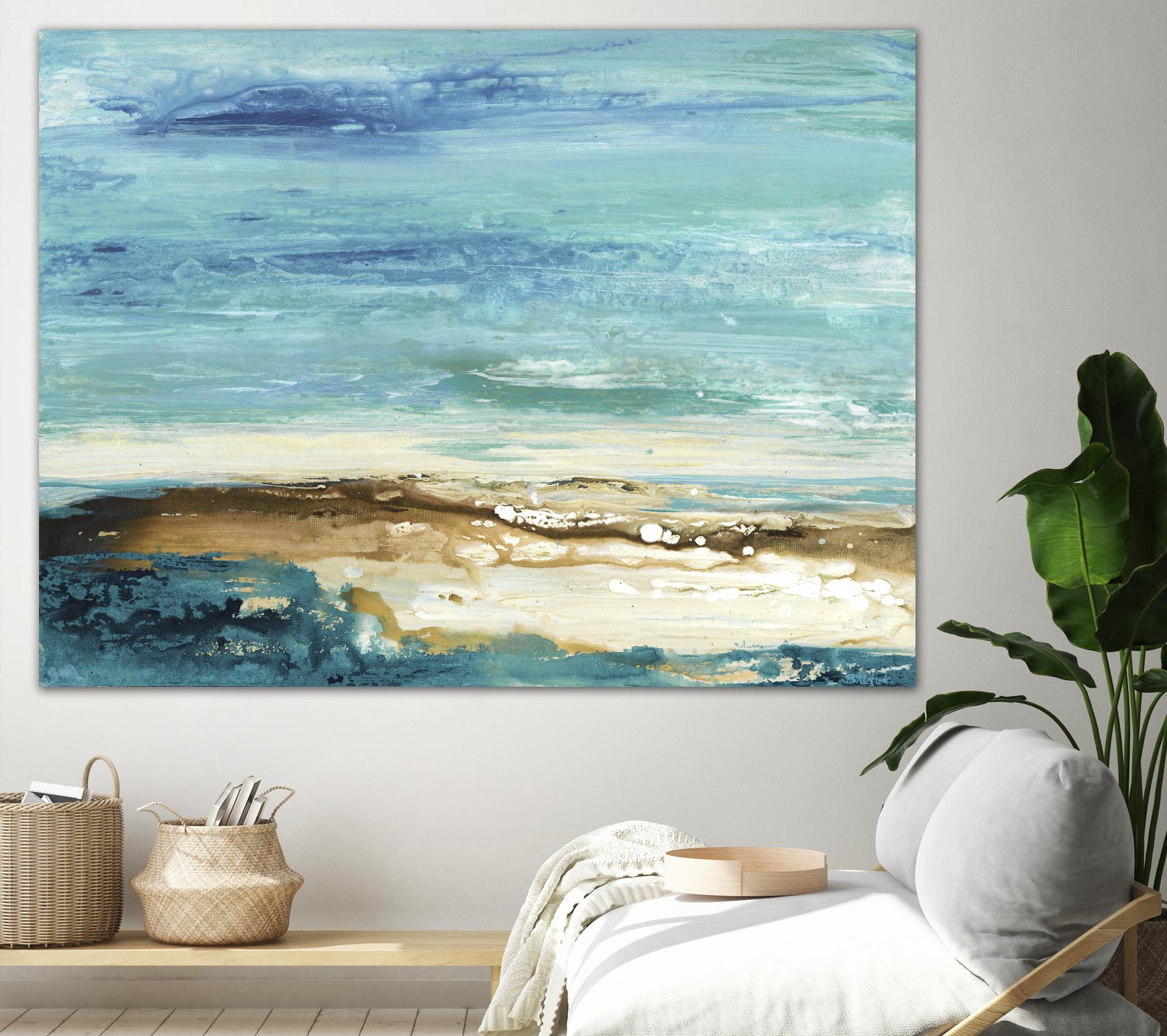Beach Day by Grace Rowman on GIANT ART - white abstract