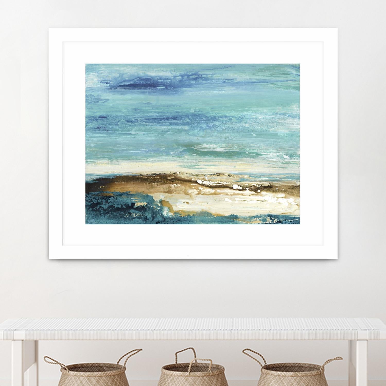 Beach Day by Grace Rowman on GIANT ART - white abstract