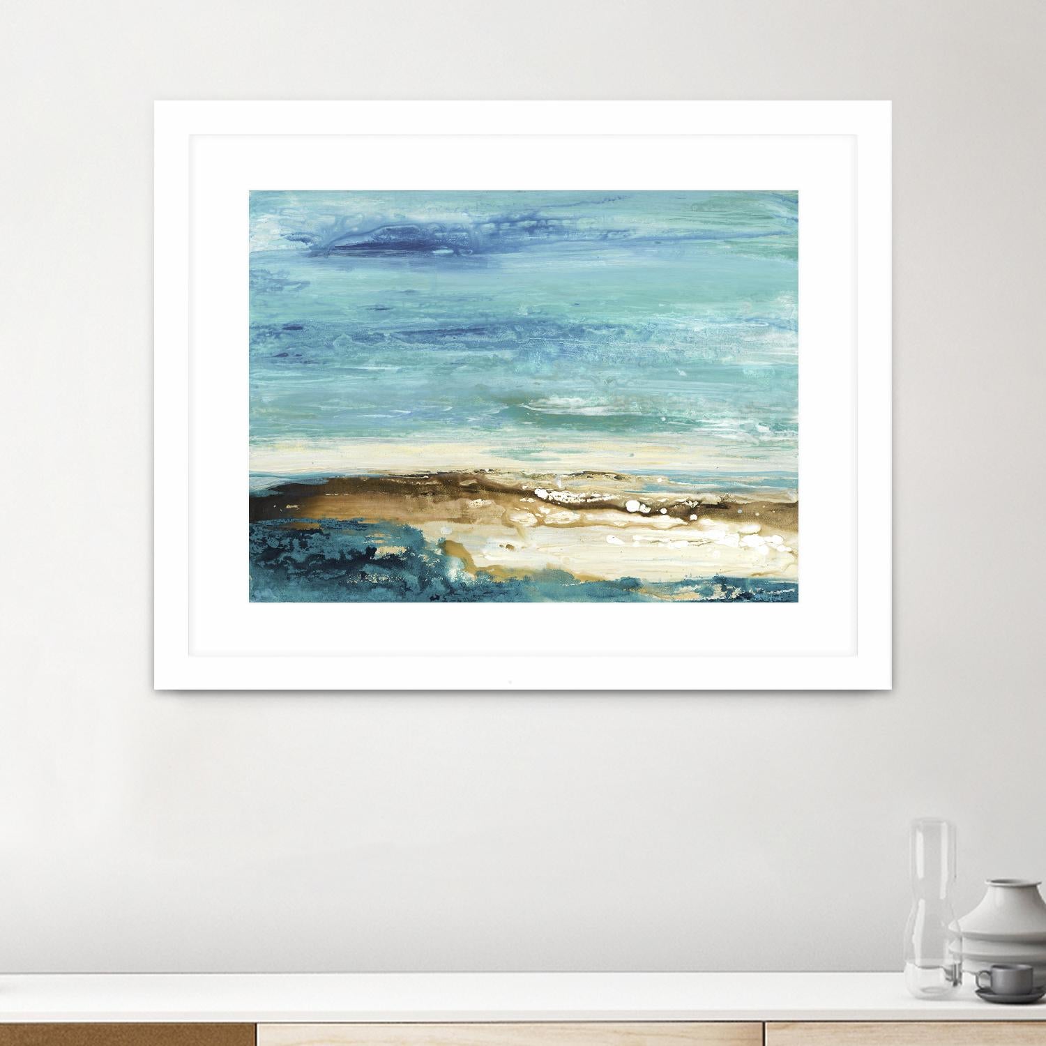 Beach Day by Grace Rowman on GIANT ART - white abstract