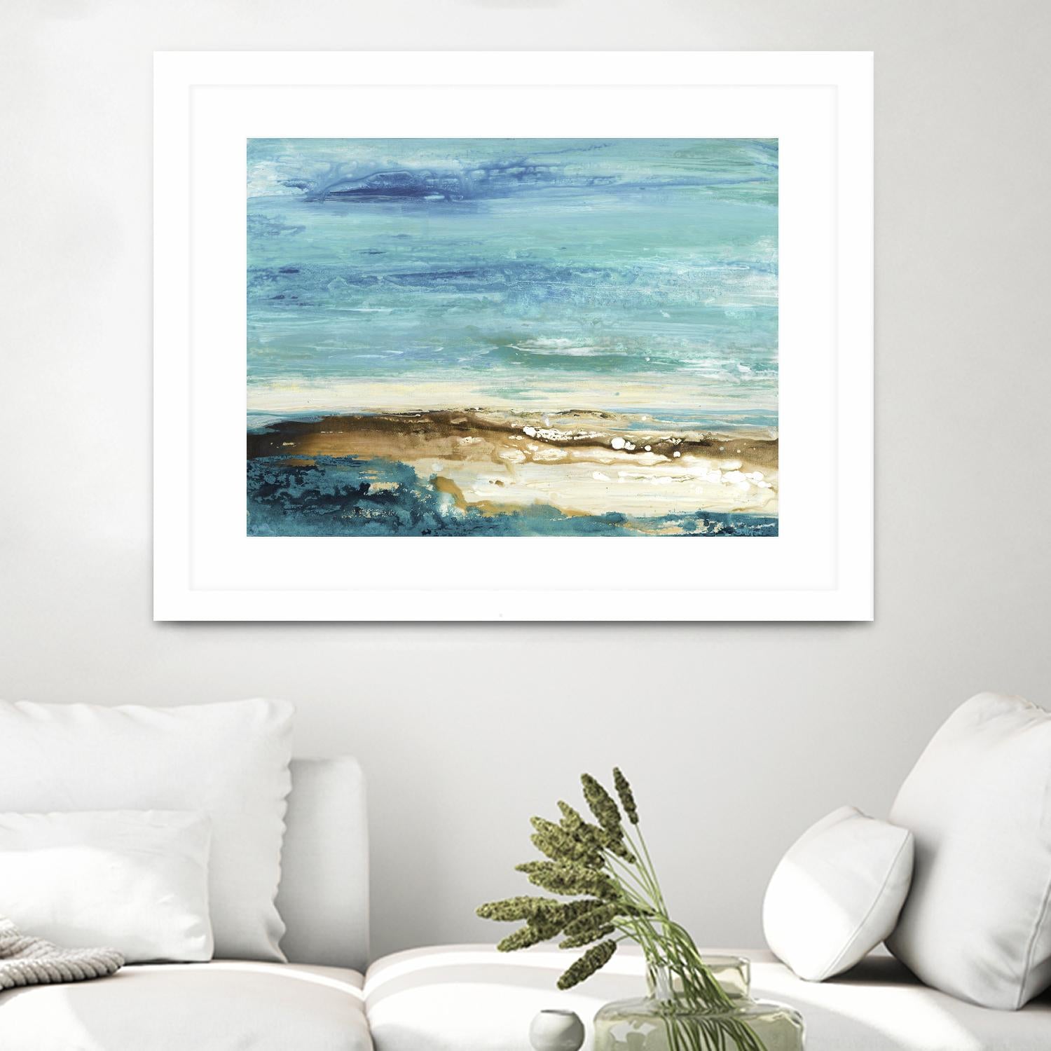 Beach Day by Grace Rowman on GIANT ART - white abstract