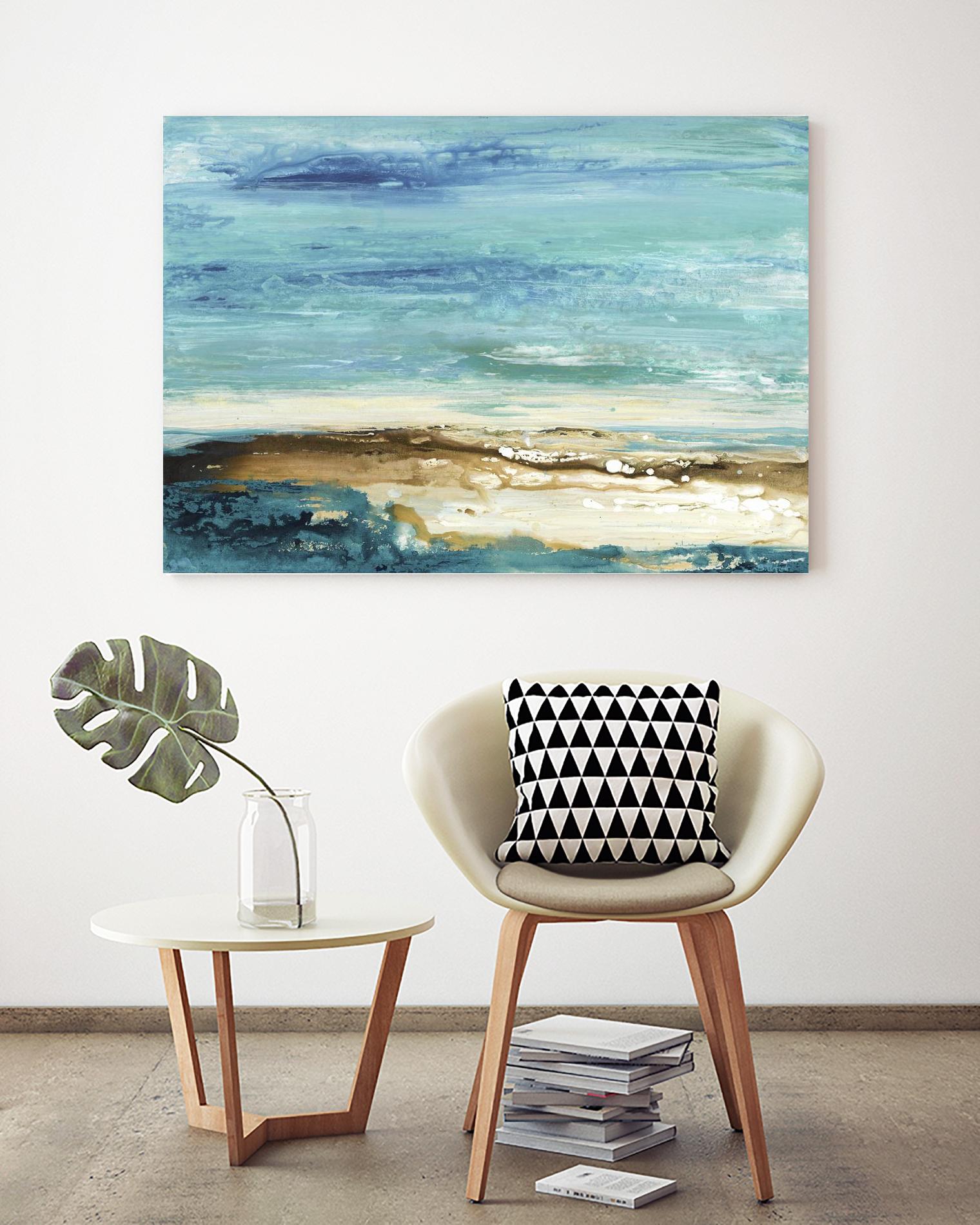 Beach Day by Grace Rowman on GIANT ART - white abstract