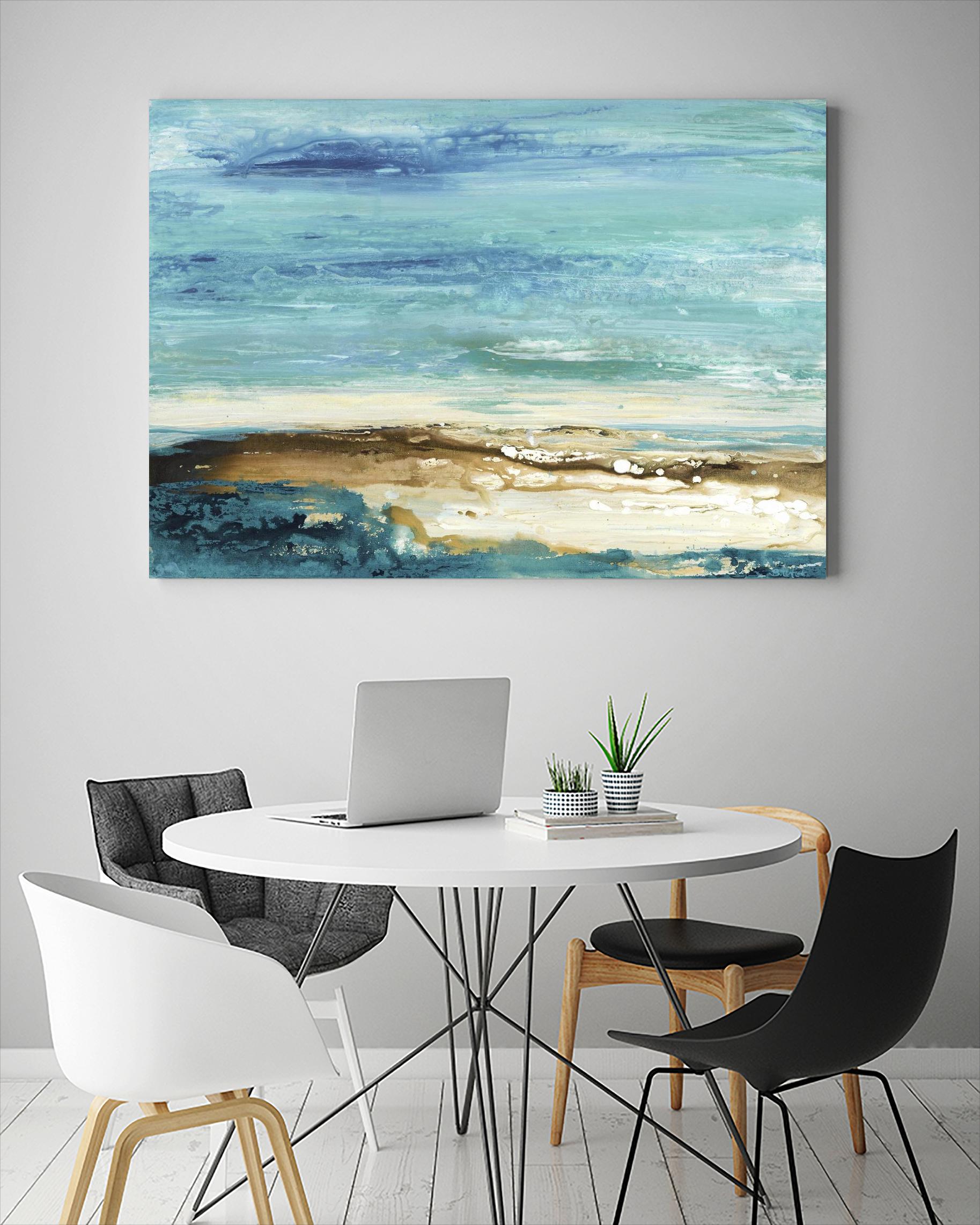 Beach Day by Grace Rowman on GIANT ART - white abstract