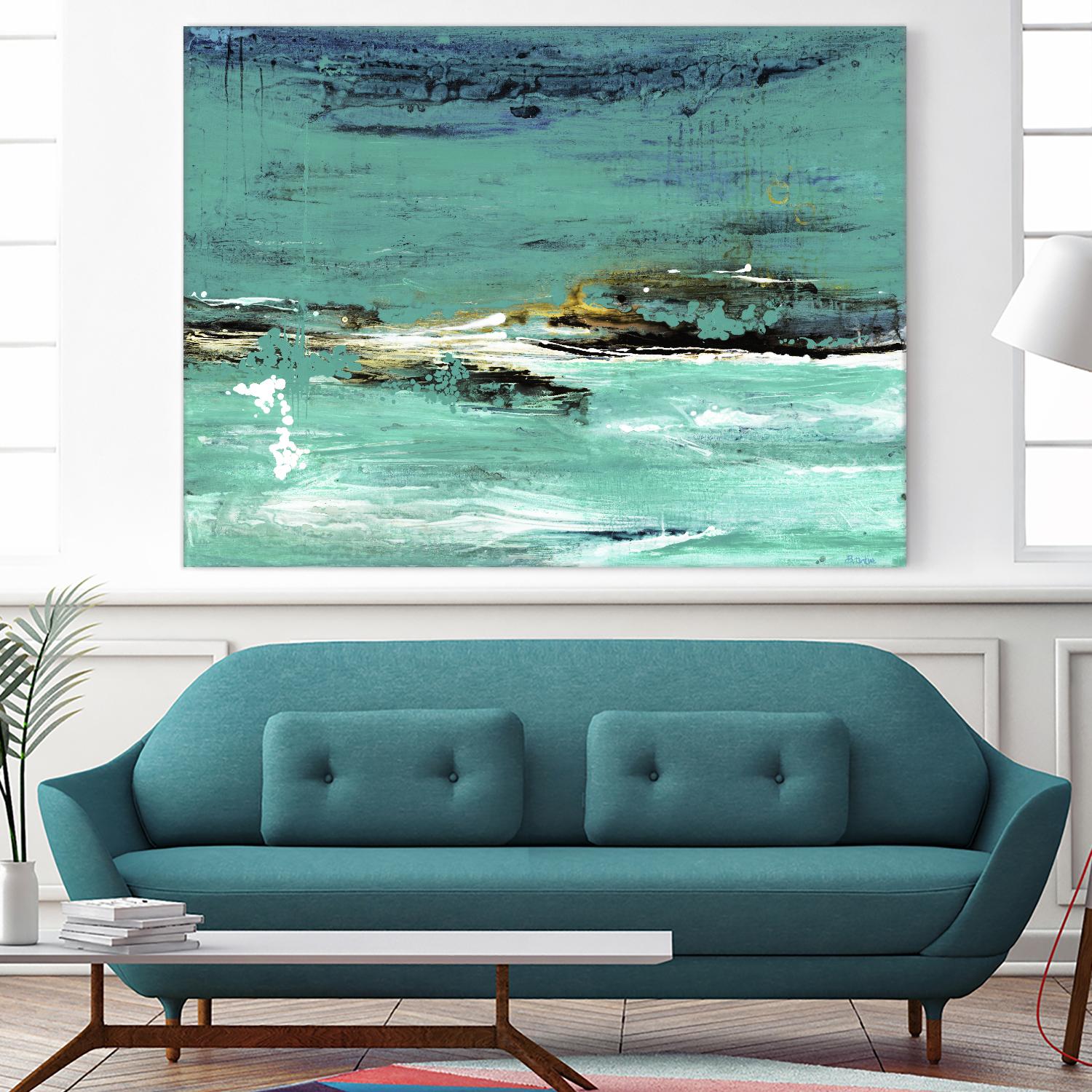 Paradigm Shift by Beth ten Hove on GIANT ART - turquoise abstract