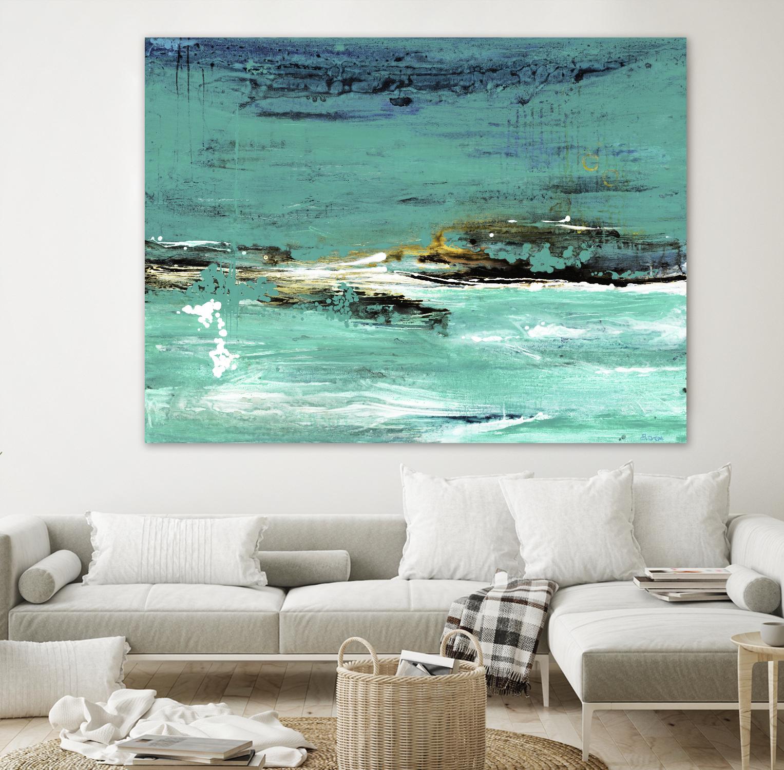 Paradigm Shift by Beth ten Hove on GIANT ART - turquoise abstract