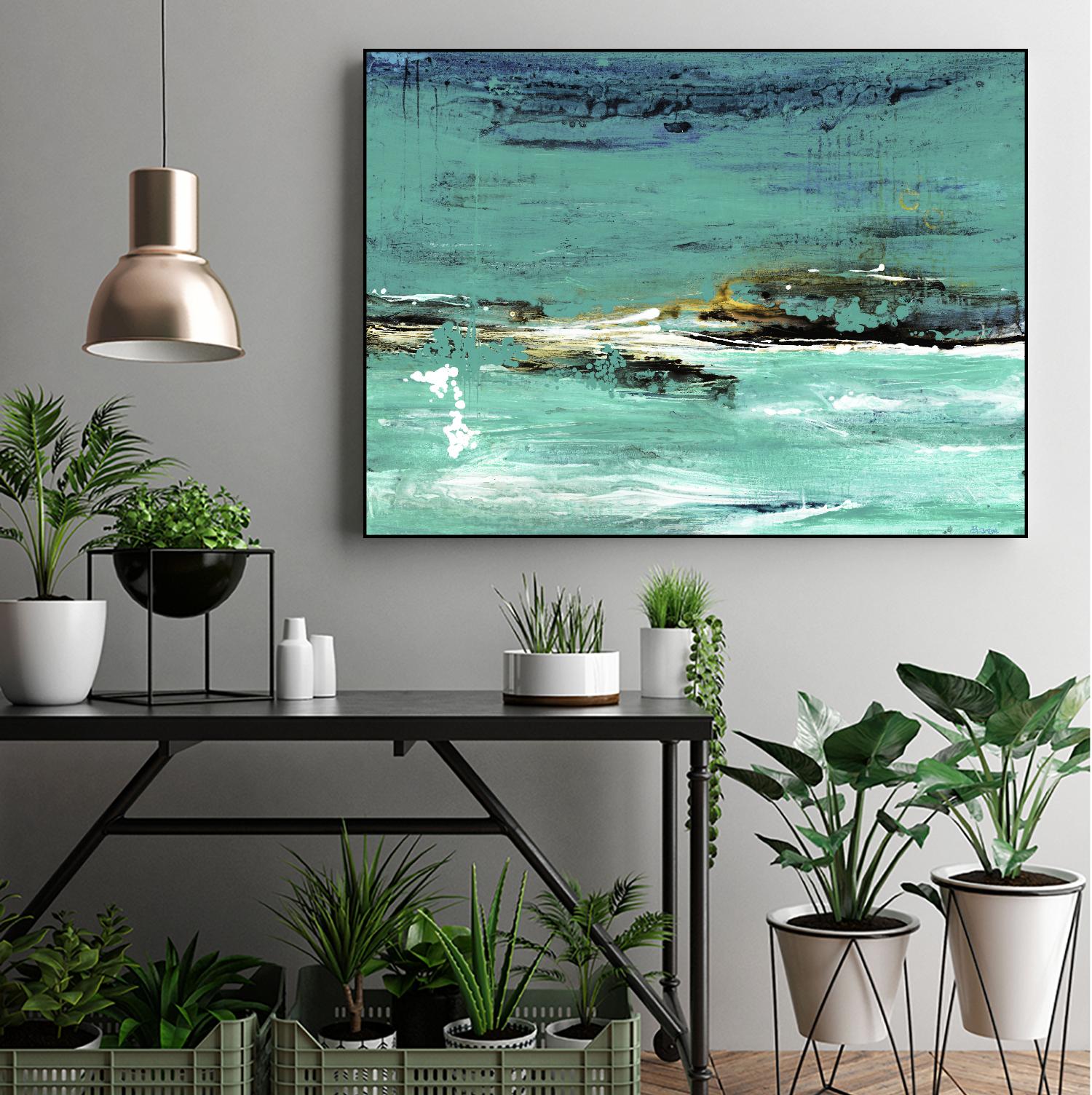Paradigm Shift by Beth ten Hove on GIANT ART - turquoise abstract