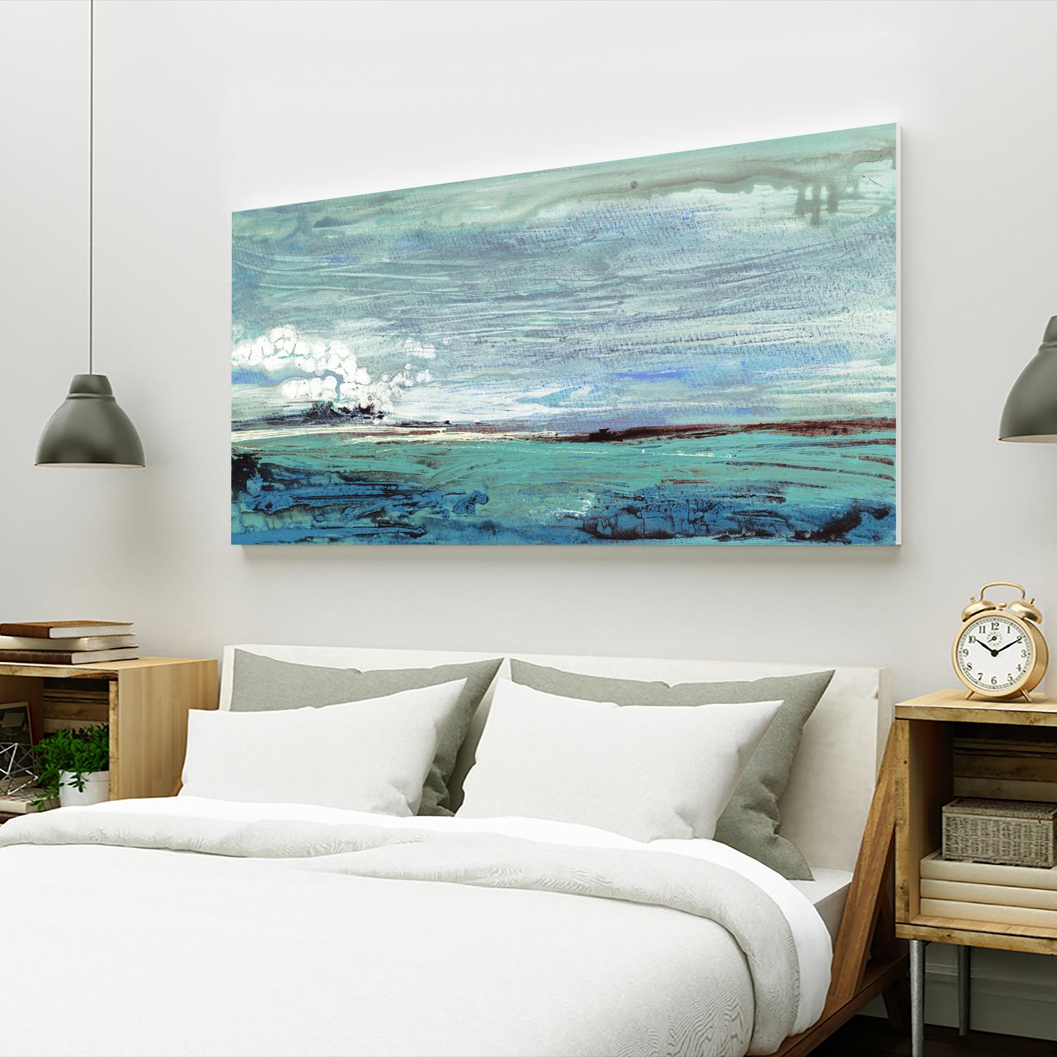 On the Horizon by Beth ten Hove on GIANT ART - turquoise abstract