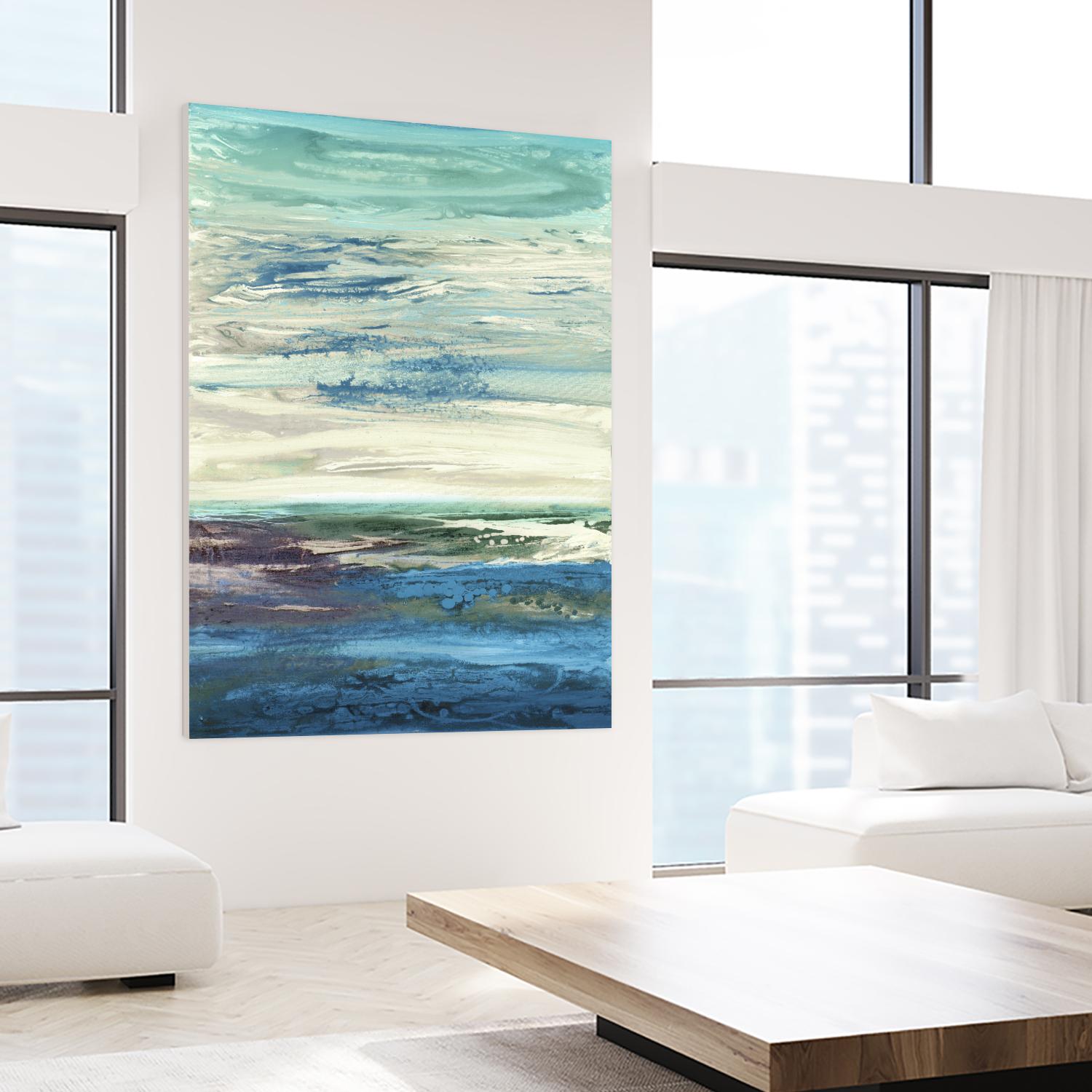 Spring Transformations by Grace Rowman on GIANT ART - cyan abstract