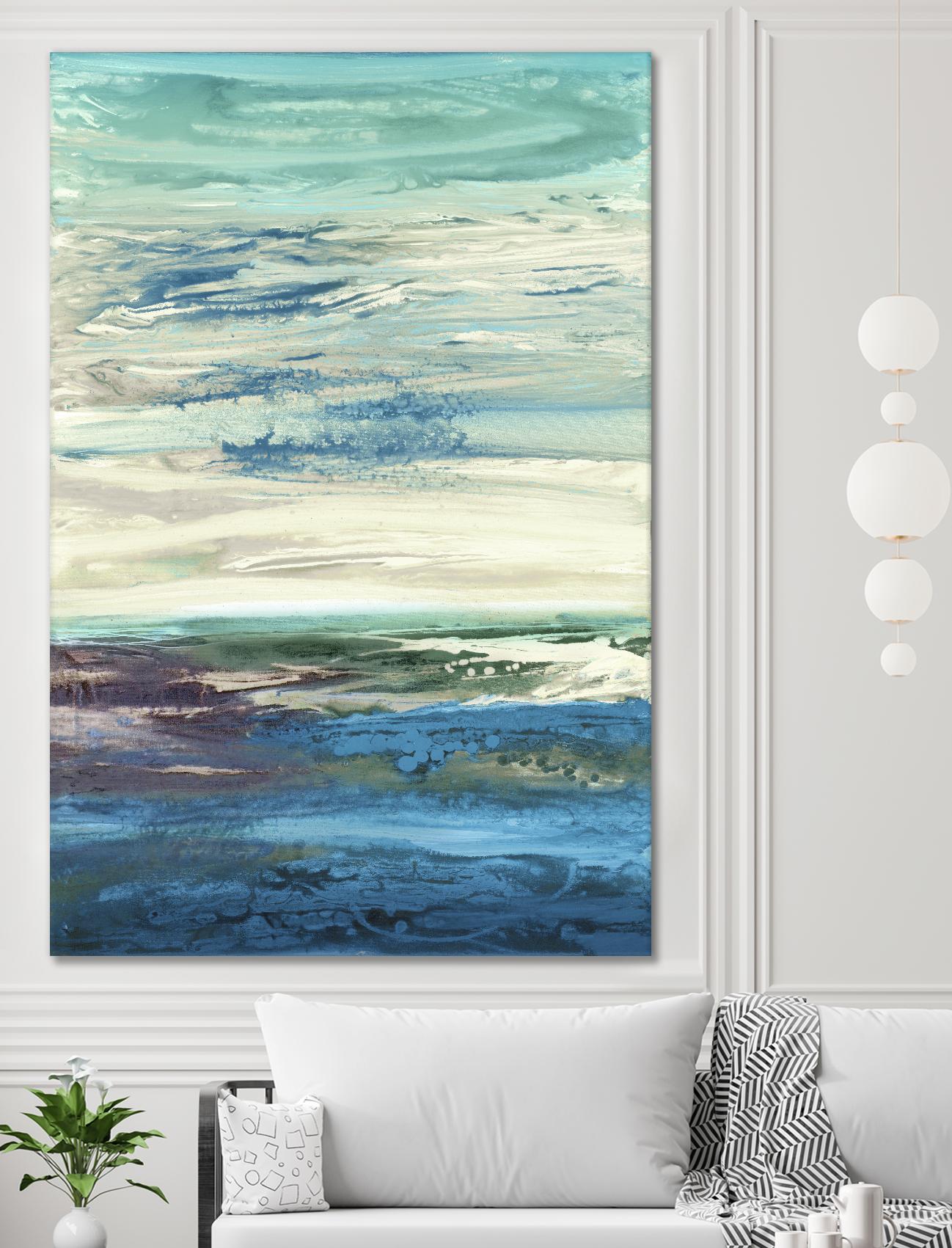 Spring Transformations by Grace Rowman on GIANT ART - cyan abstract