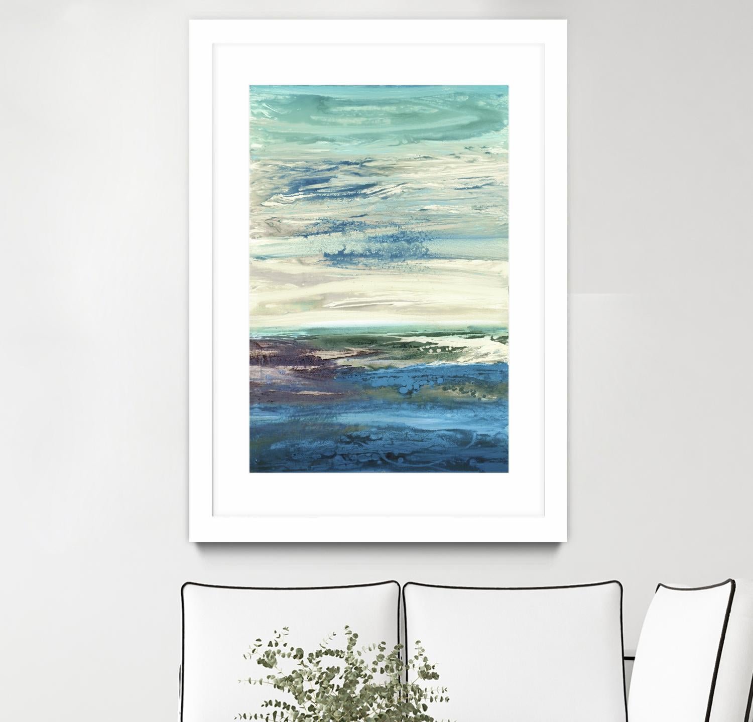 Spring Transformations by Grace Rowman on GIANT ART - cyan abstract