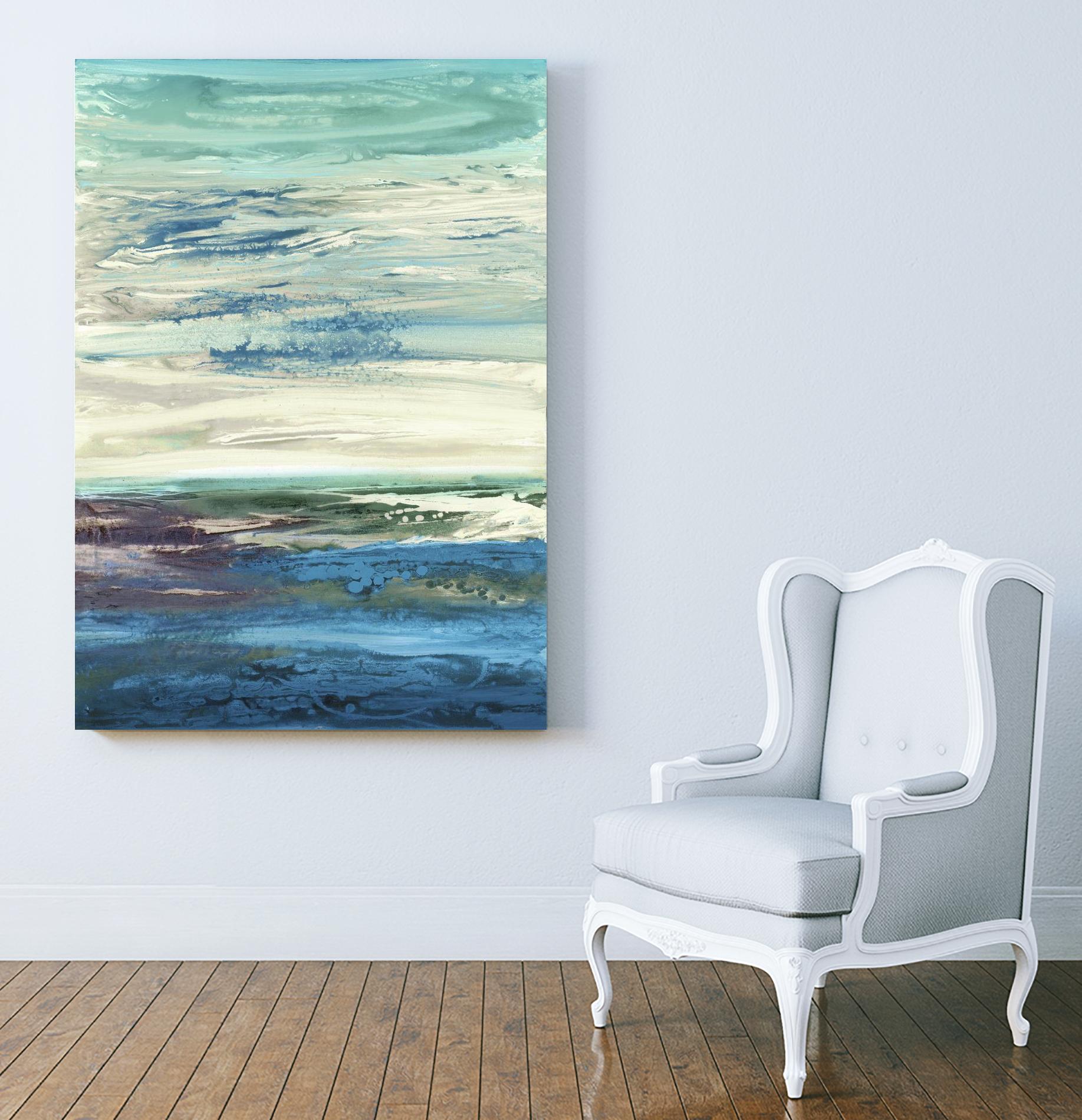 Spring Transformations by Grace Rowman on GIANT ART - cyan abstract