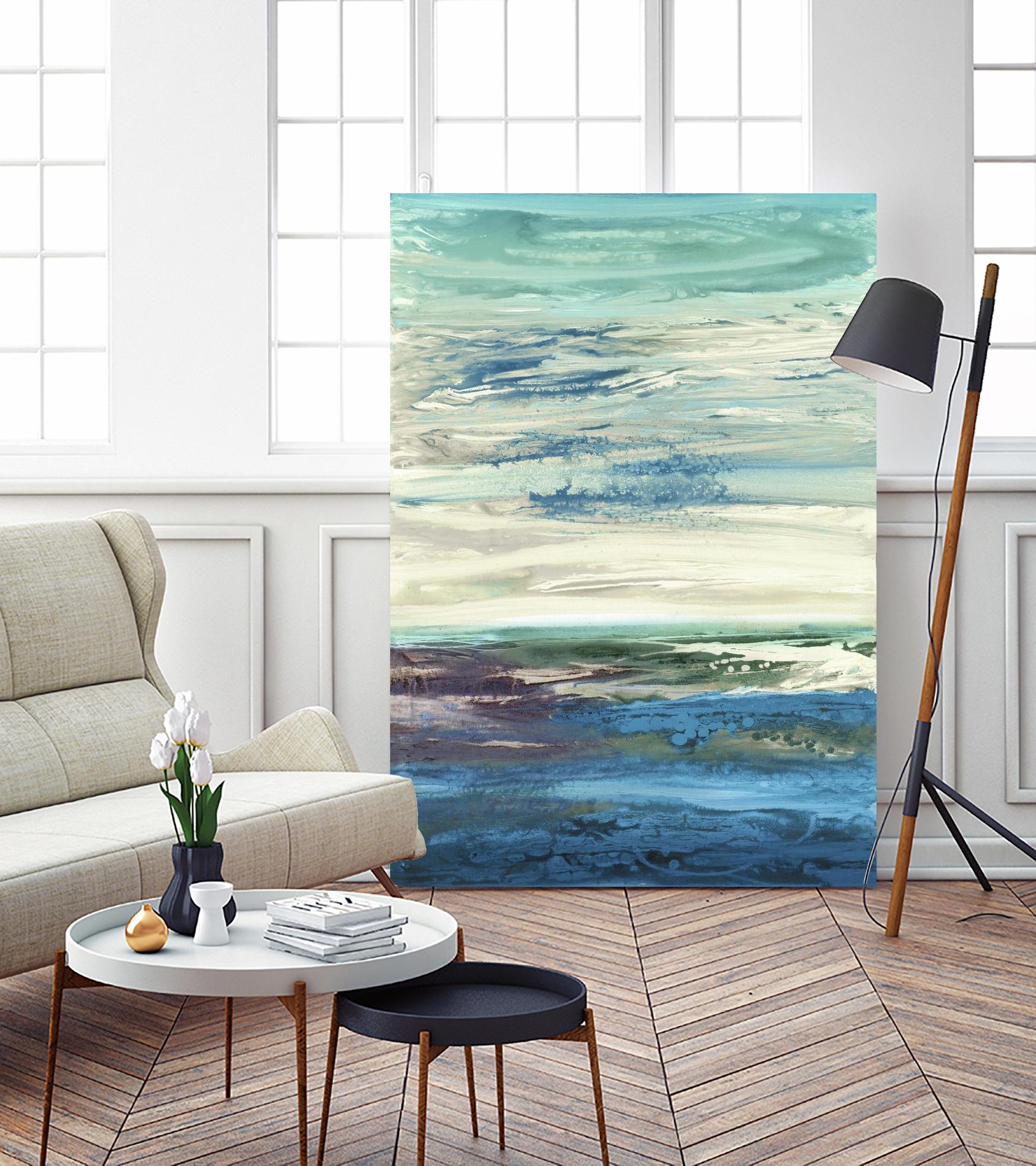 Spring Transformations by Grace Rowman on GIANT ART - cyan abstract