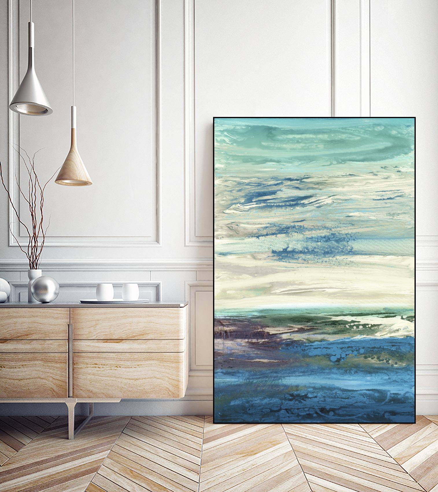 Spring Transformations by Grace Rowman on GIANT ART - cyan abstract