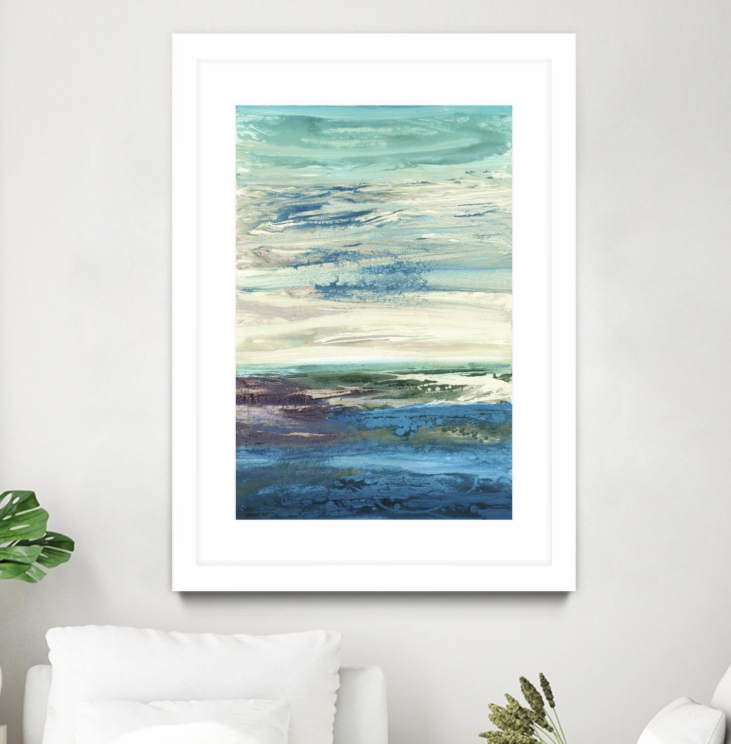 Spring Transformations by Grace Rowman on GIANT ART - cyan abstract