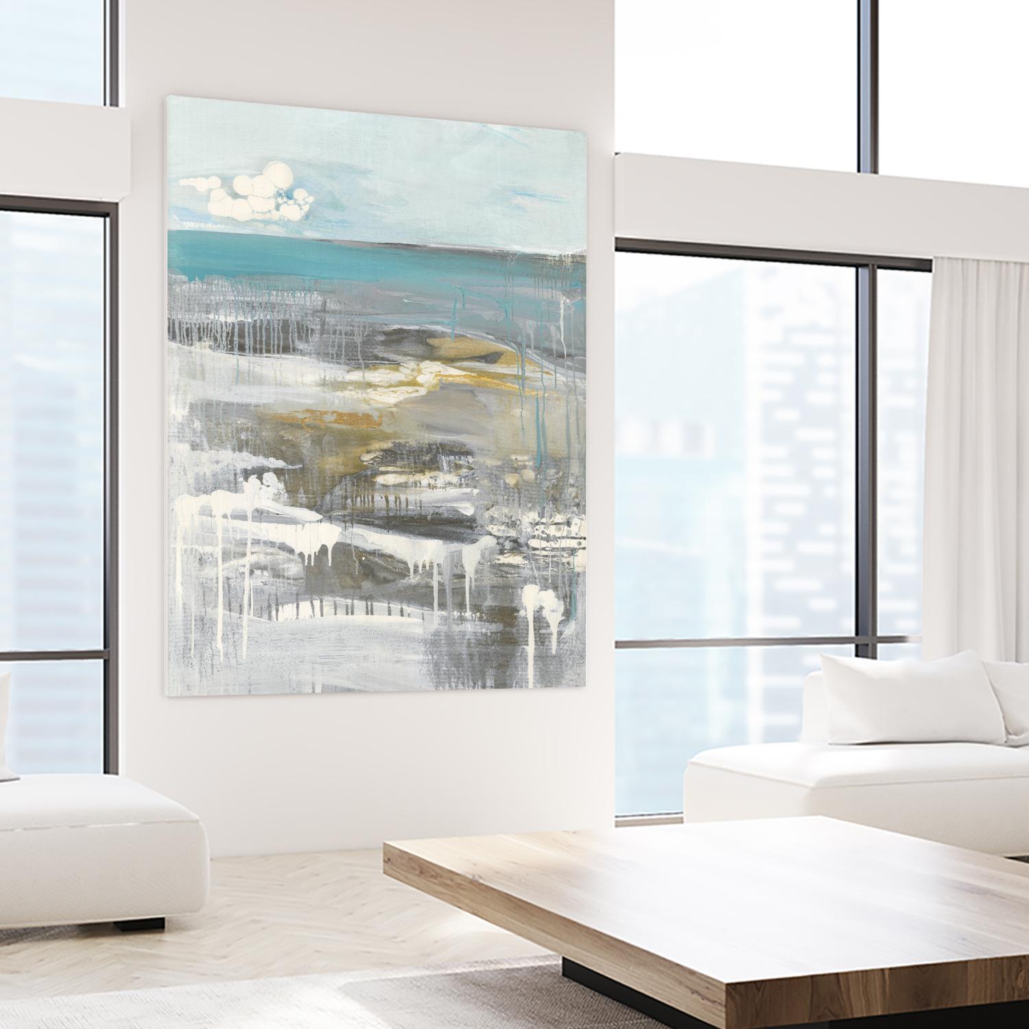 Ocean I by Grace Rowman on GIANT ART - grey abstract