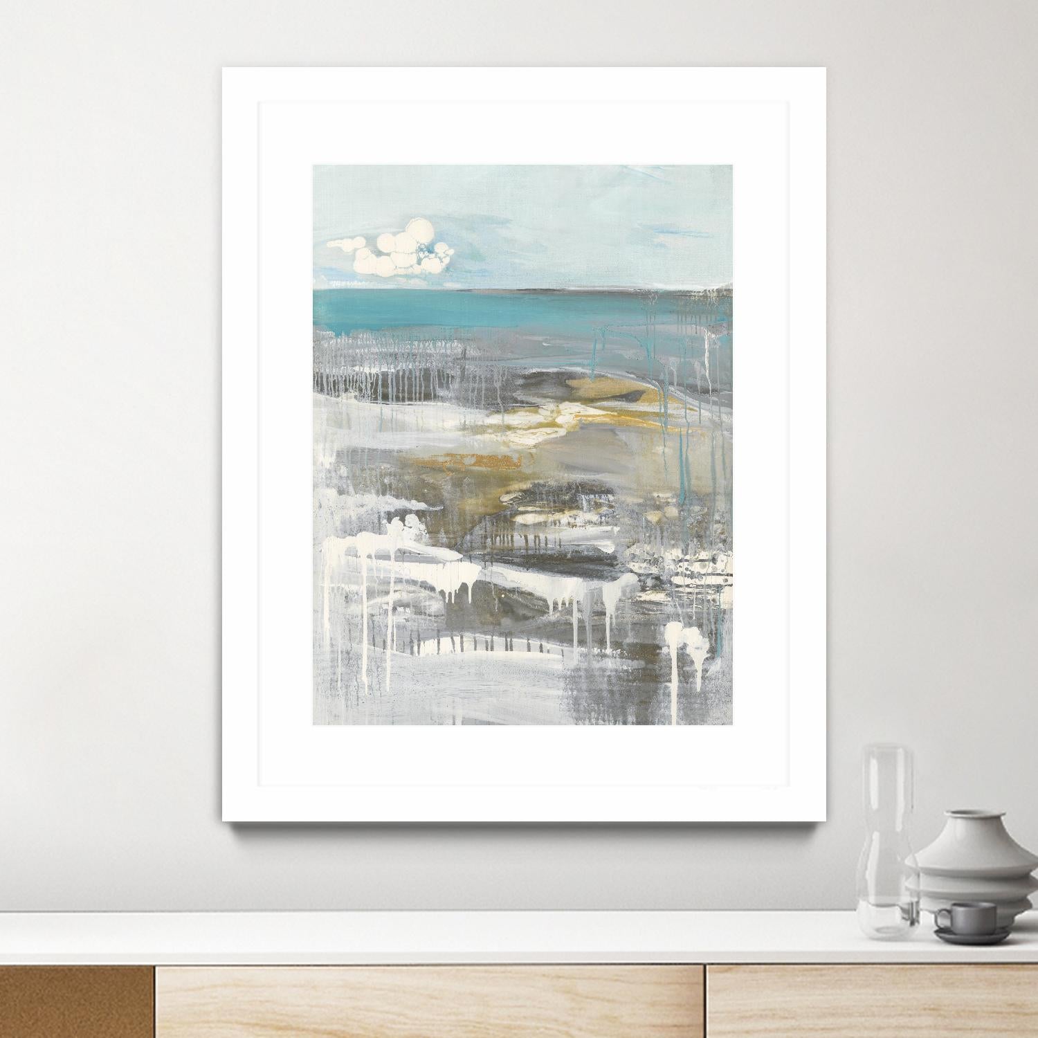 Ocean I by Grace Rowman on GIANT ART - grey abstract