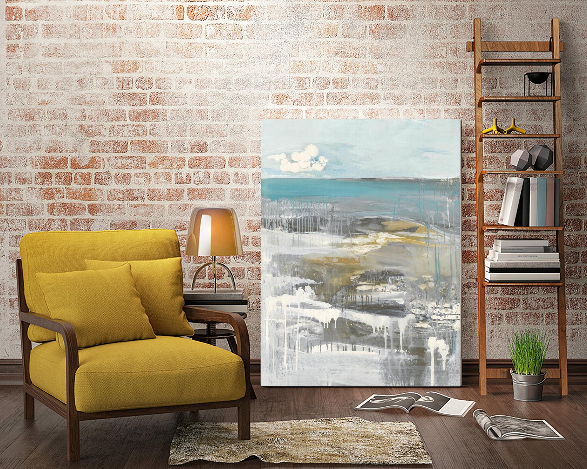 Ocean I by Grace Rowman on GIANT ART - grey abstract