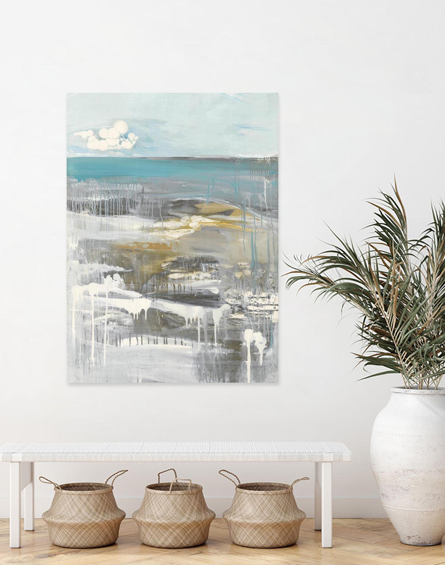 Ocean I by Grace Rowman on GIANT ART - grey abstract