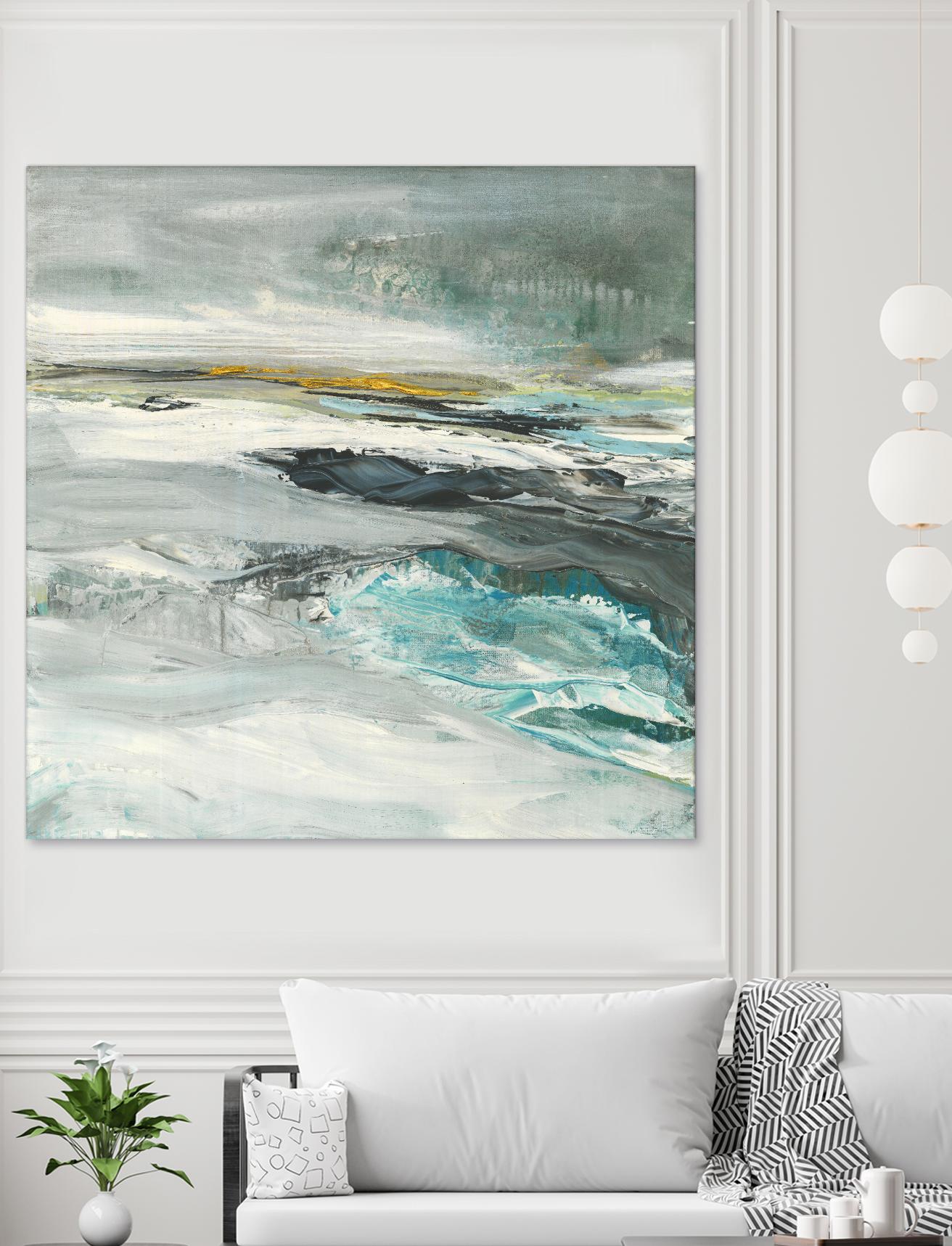 Ocen III by Beth ten Hove on GIANT ART - turquoise abstract