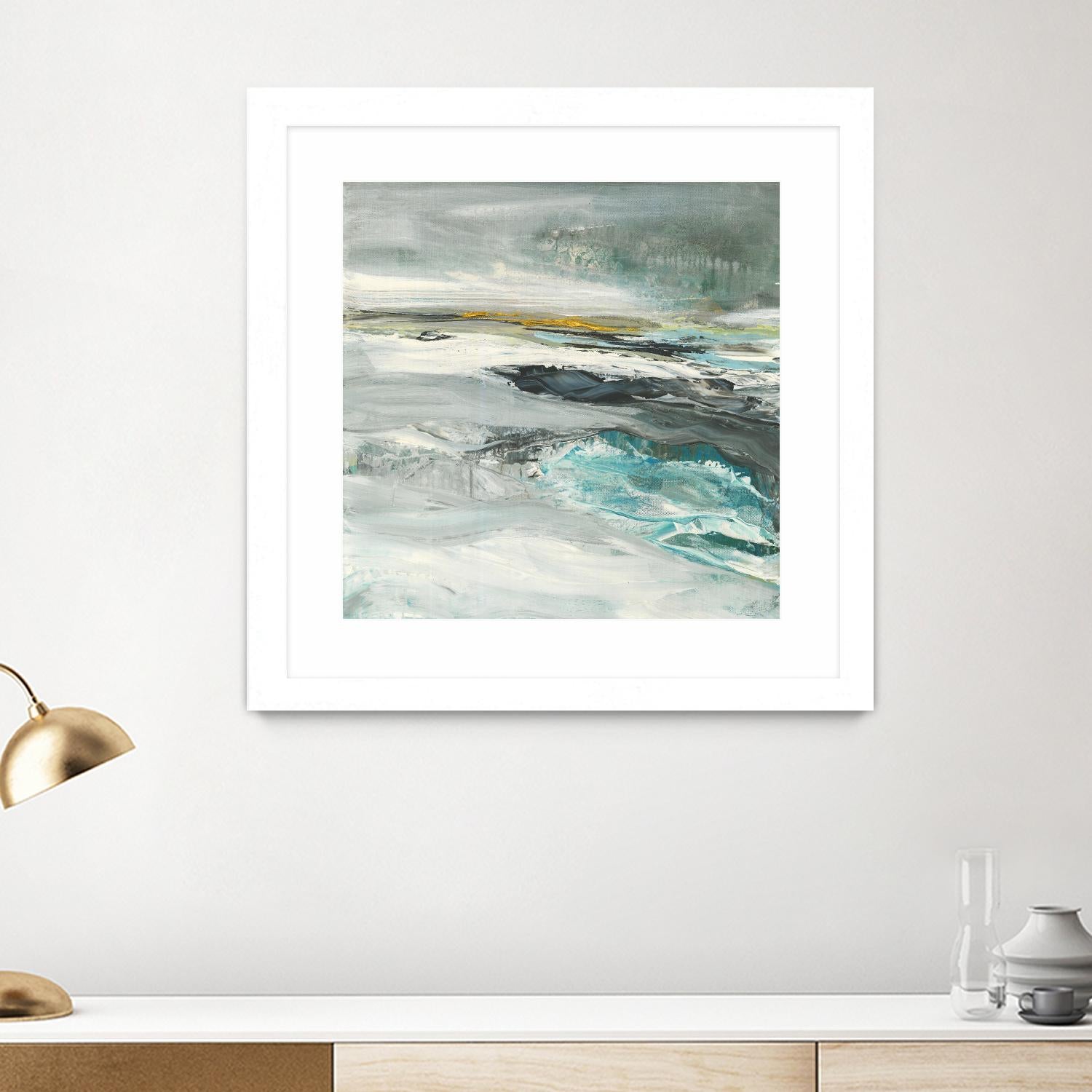 Ocen III by Beth ten Hove on GIANT ART - turquoise abstract