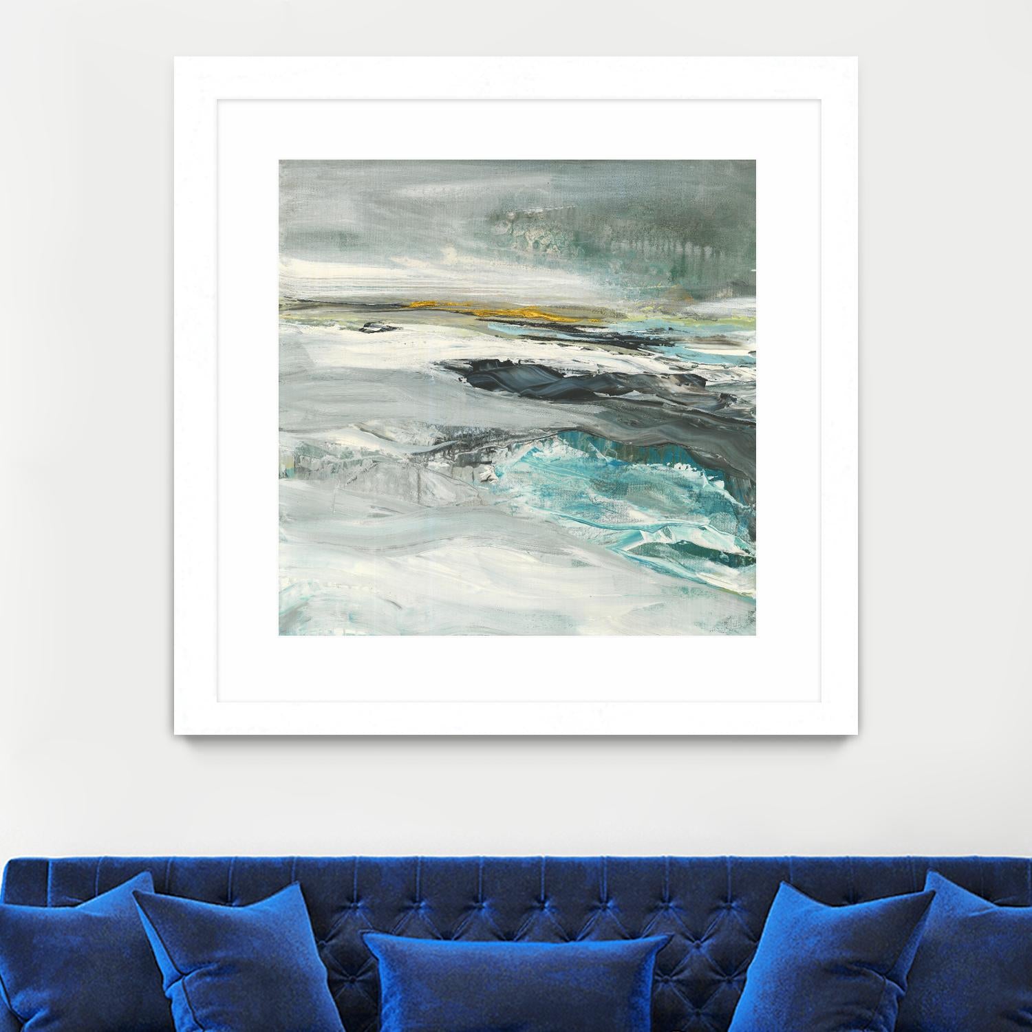 Ocen III by Beth ten Hove on GIANT ART - turquoise abstract