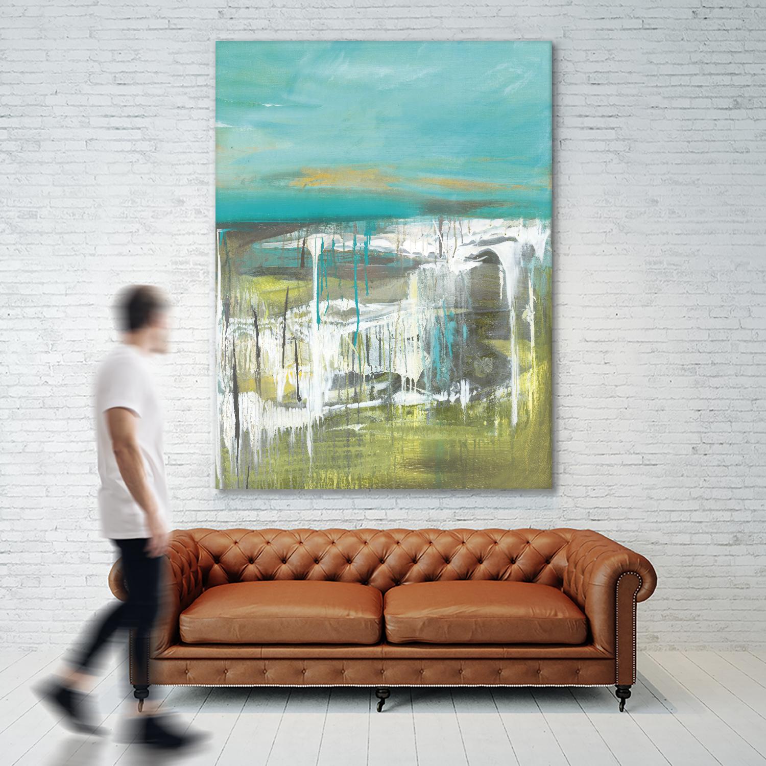 From The Shore I by Grace Rowman on GIANT ART - green abstract