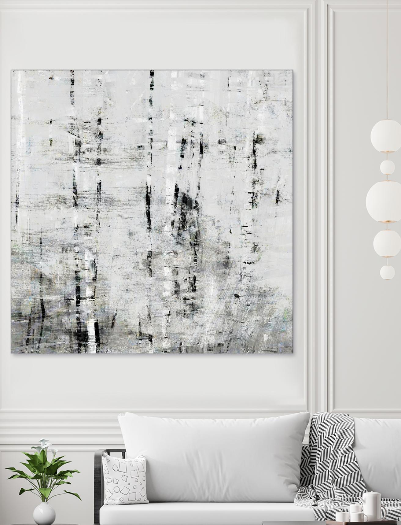 Birch Perspective II by John Bingham on GIANT ART - grey Abstract
