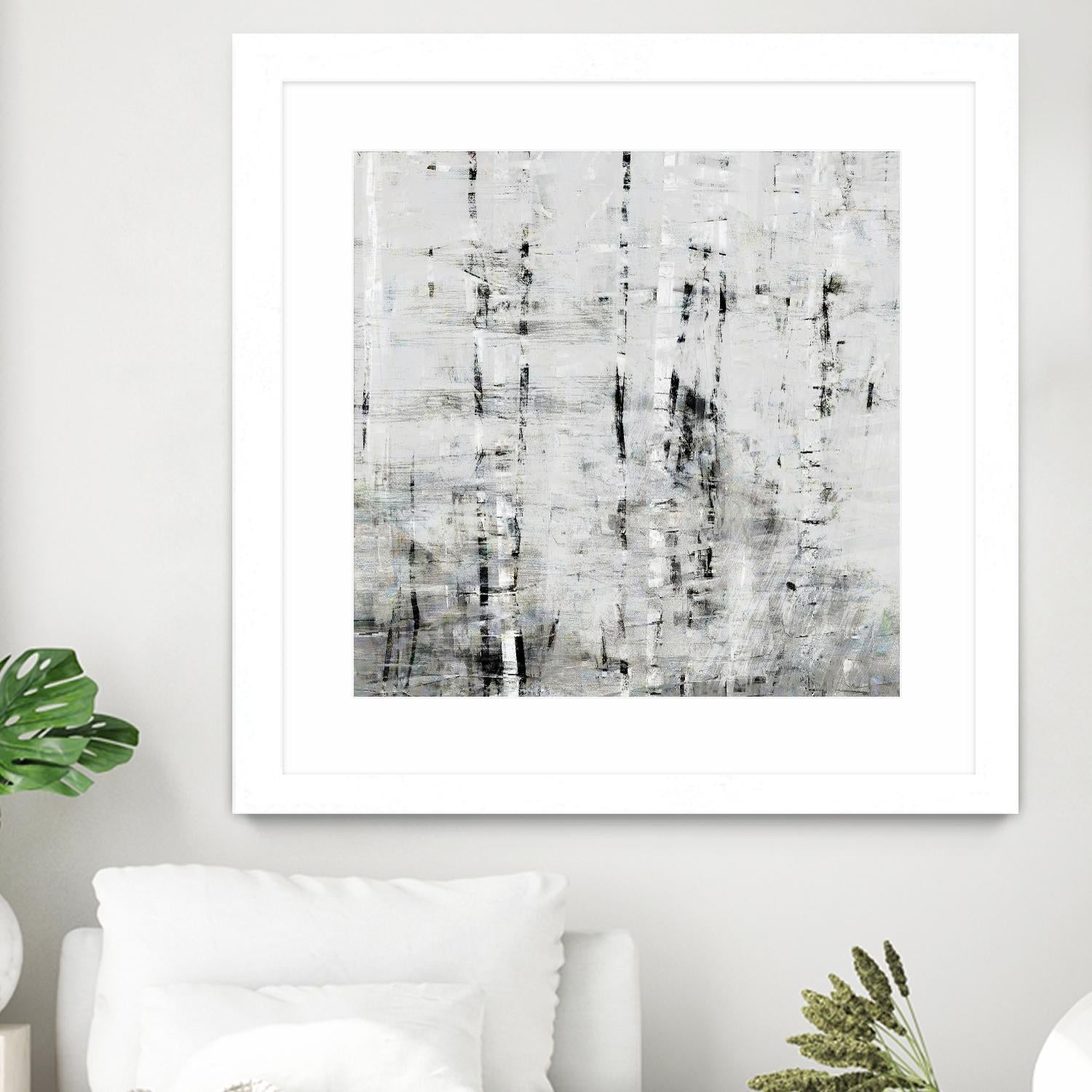 Birch Perspective II by John Bingham on GIANT ART - grey Abstract