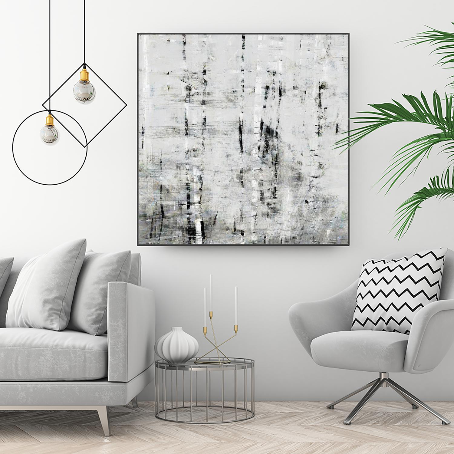 Birch Perspective II by John Bingham on GIANT ART - grey Abstract