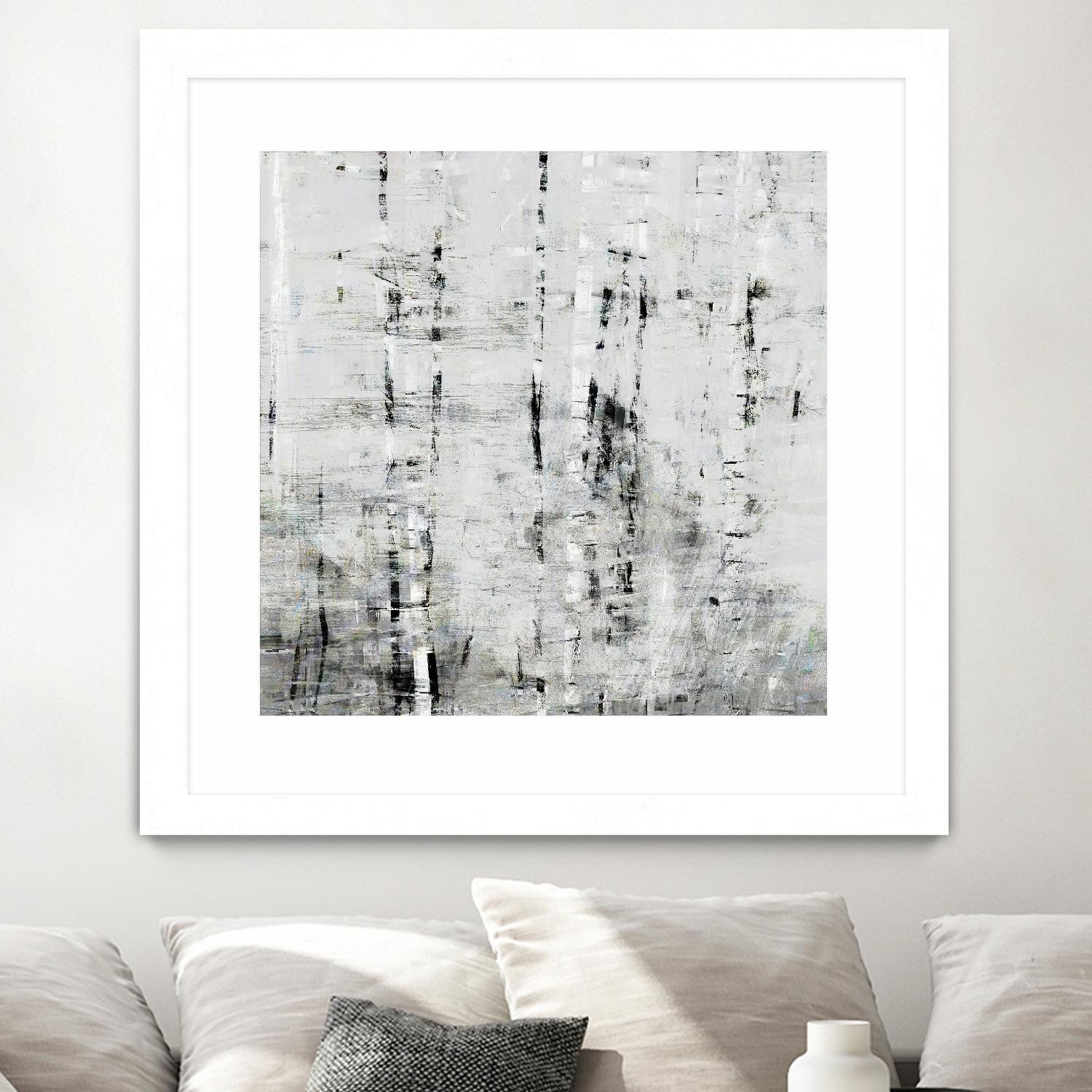 Birch Perspective II by John Bingham on GIANT ART - grey Abstract