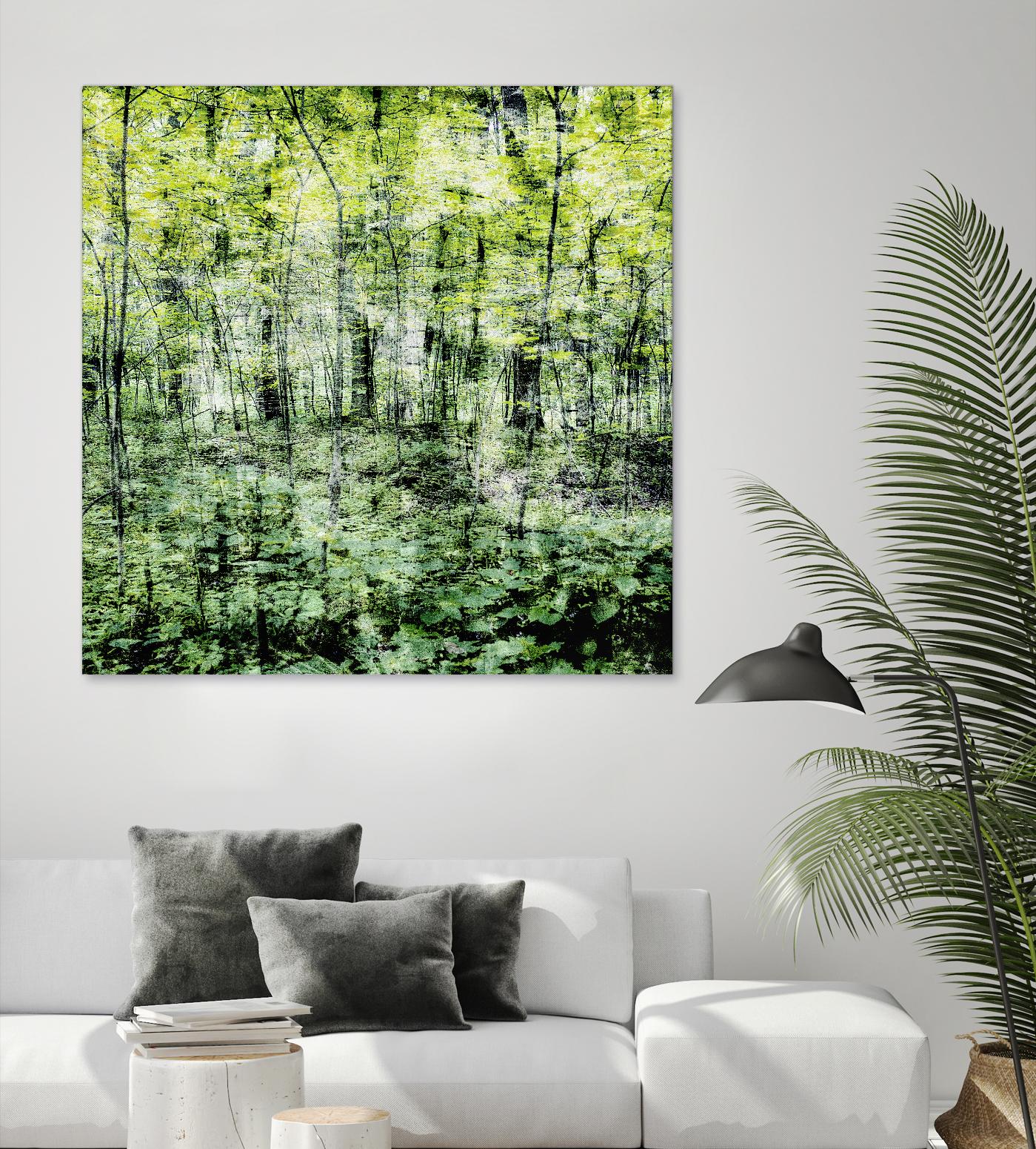 Linear Muse I by John Bingham on GIANT ART - green Trees