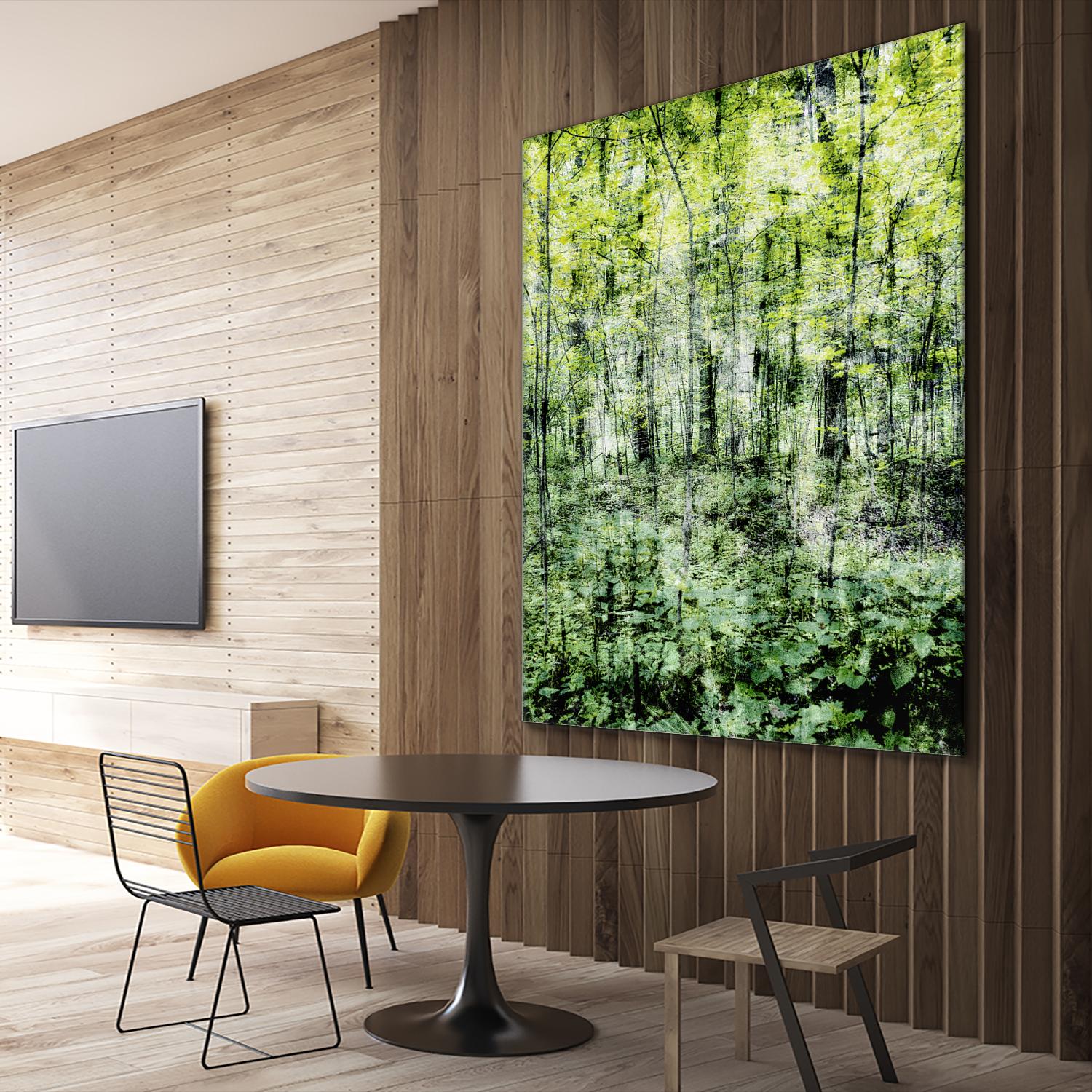 Linear Muse I by John Bingham on GIANT ART - green Trees