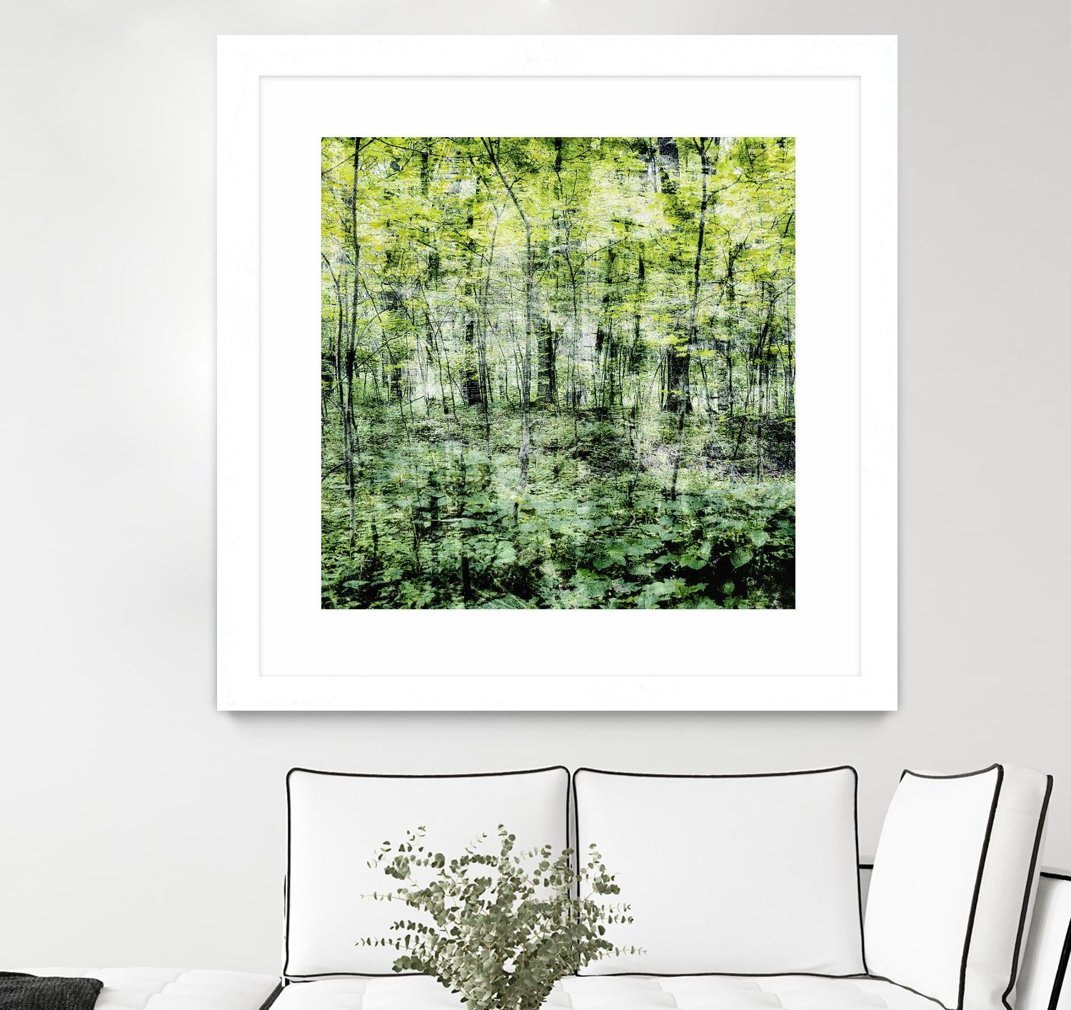 Linear Muse I by John Bingham on GIANT ART - green Trees