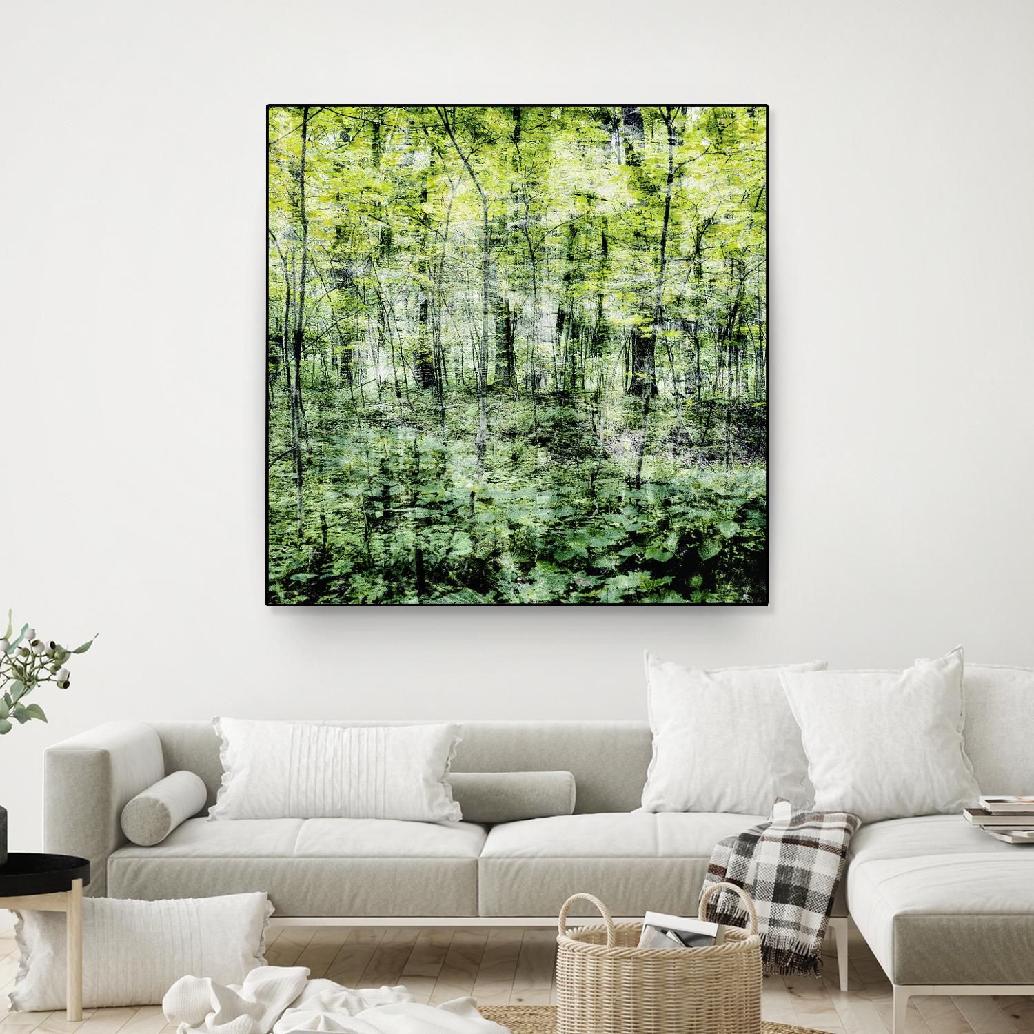 Linear Muse I by John Bingham on GIANT ART - green Trees