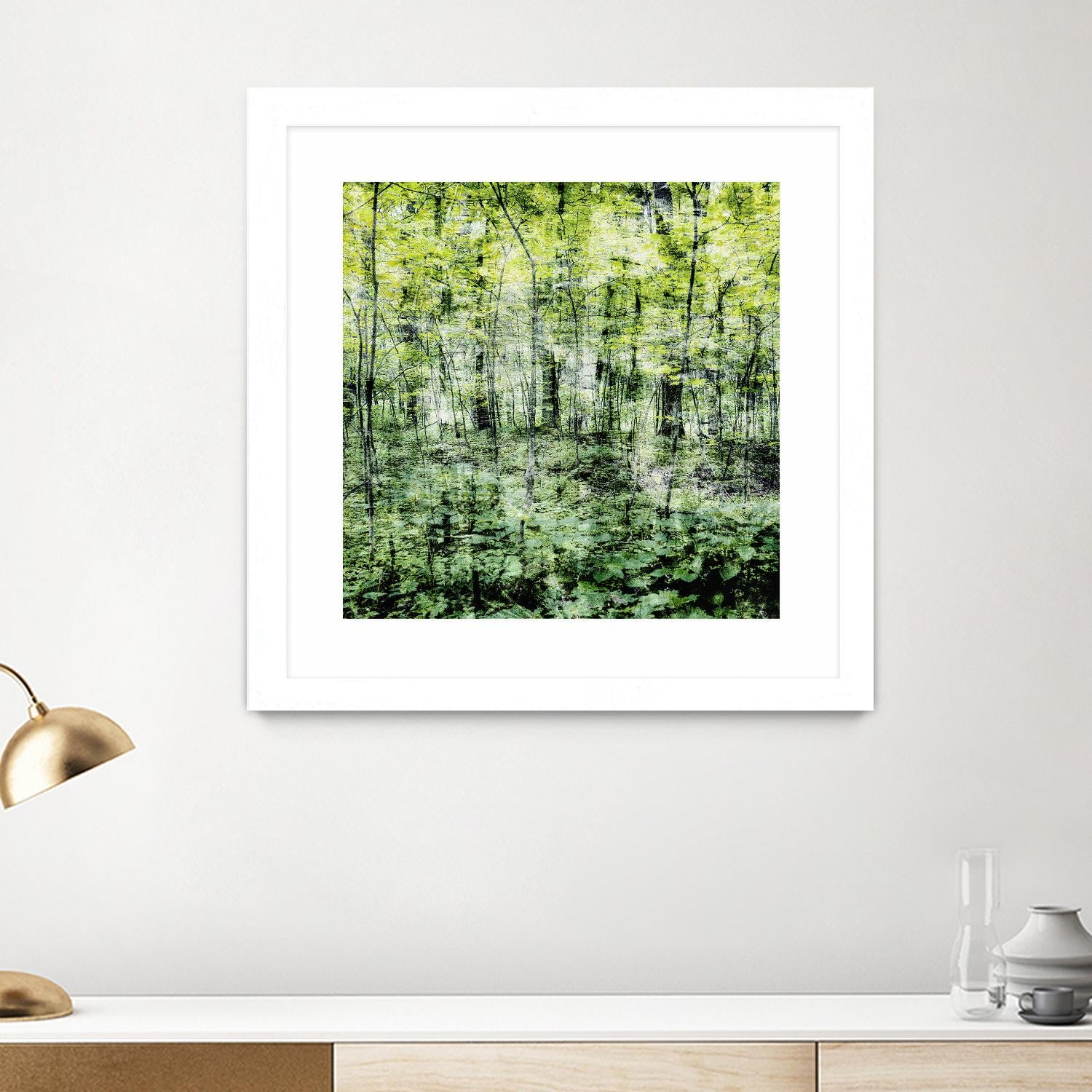 Linear Muse I by John Bingham on GIANT ART - green Trees